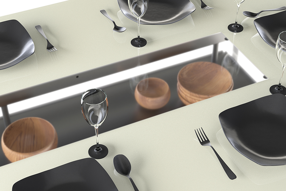 Bezel dining table