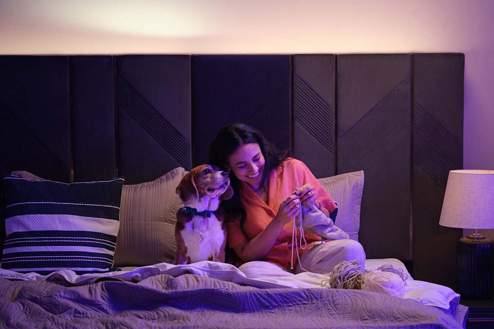 Upmods Beds Beleza King and Queen Size Beds with in-built LED light in headboard