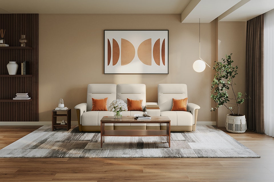 Tune-in 3-seater Sofa by Interio by Godrej