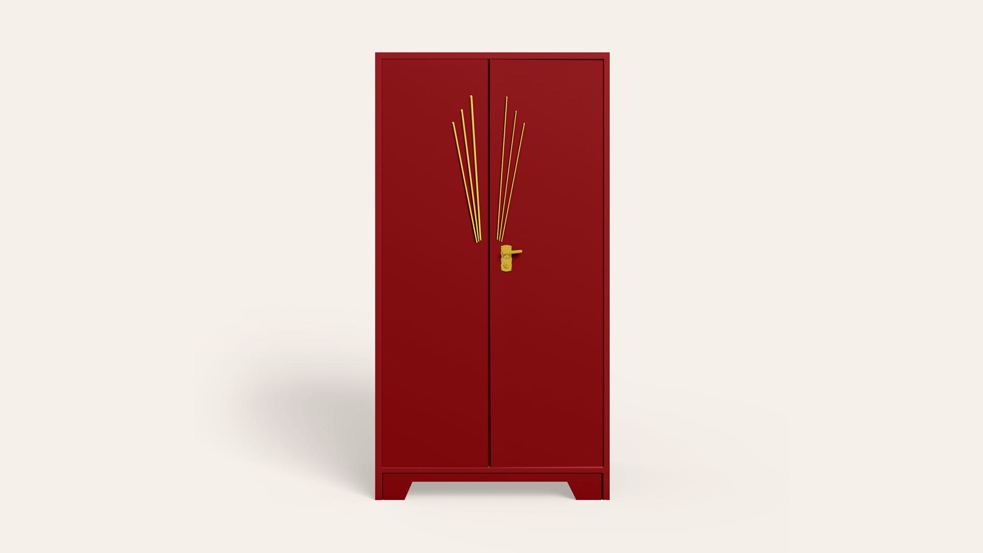 Centurion 2-Door Steel Almirah/Wardrobe (Burgundy)