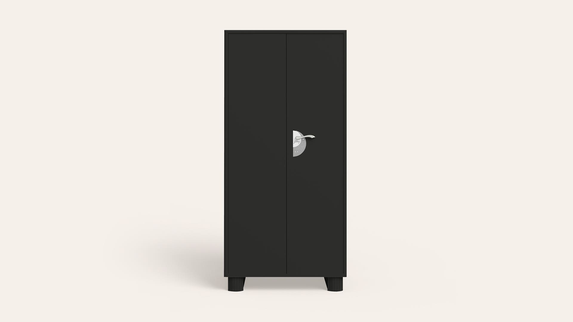 Storwel® M2 2-Door Steel Almirah/Wardrobe (Graphite Grey)
