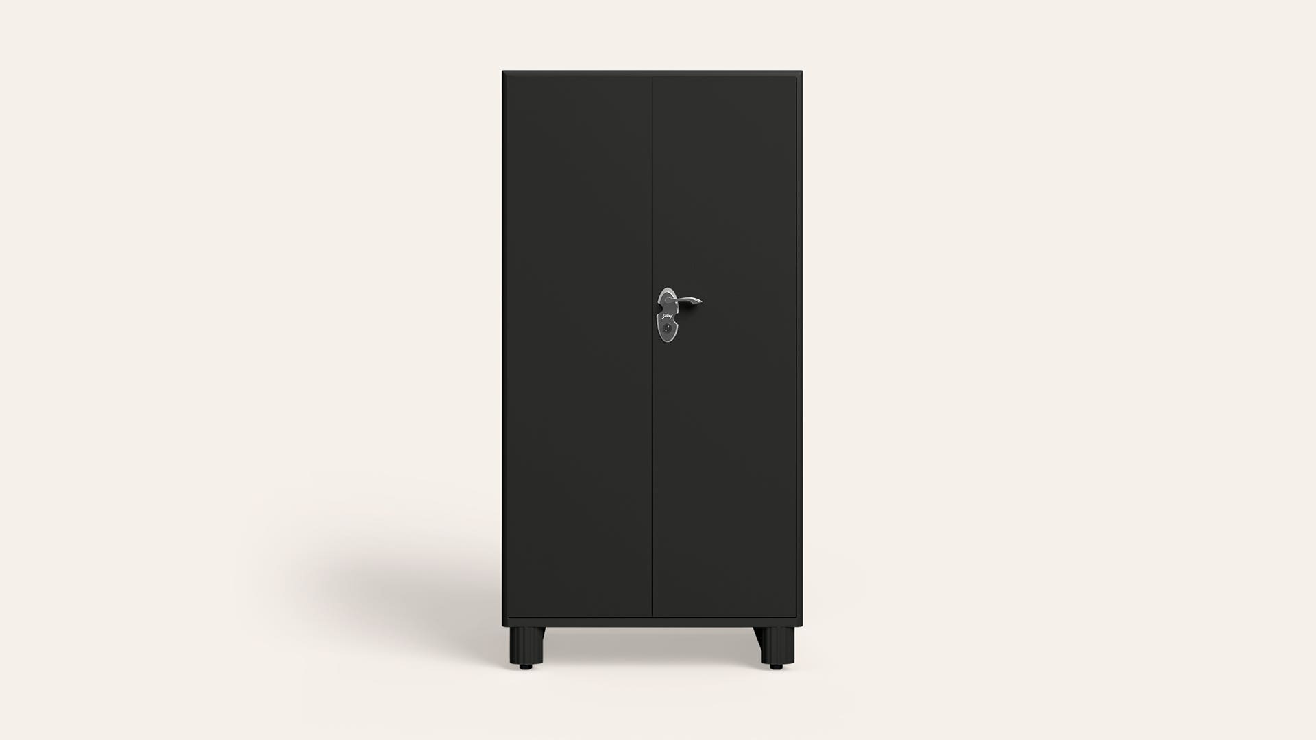 Wardrobe H1 2-Door Steel Almirah/Wardrobe (Graphite Grey)