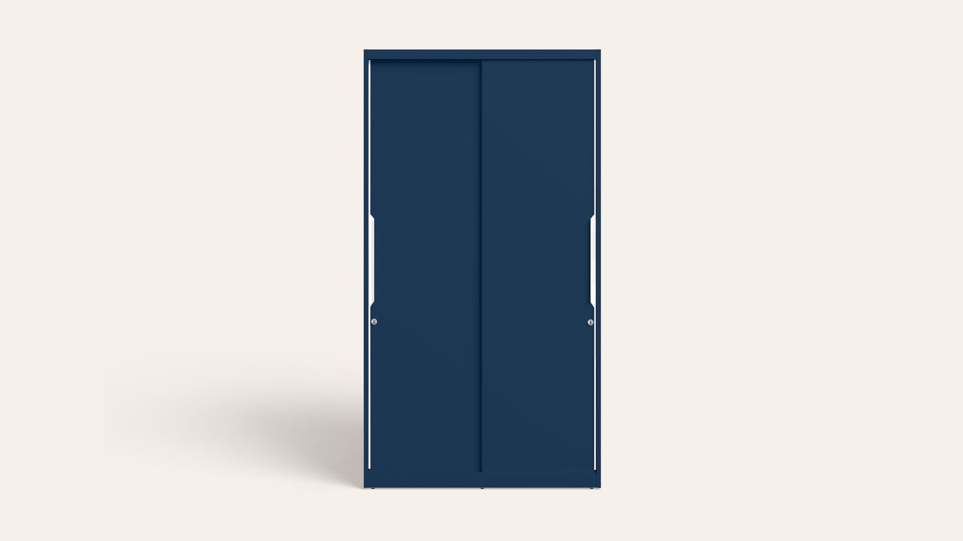 Slide N Store Compact 2-Door Steel Almirah/Wardrobe(Textured Phiroja Blue)
