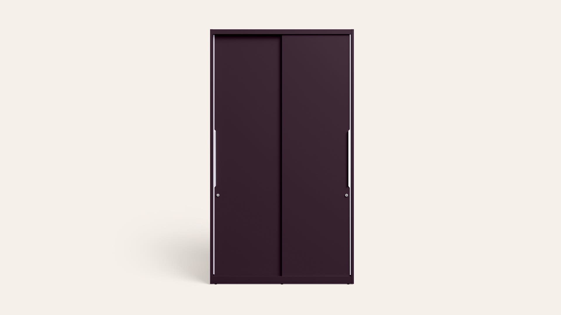Slide N Store Pro Plus 2-Door Steel Almirah/Wardrobe(Textured ShellWine Red)