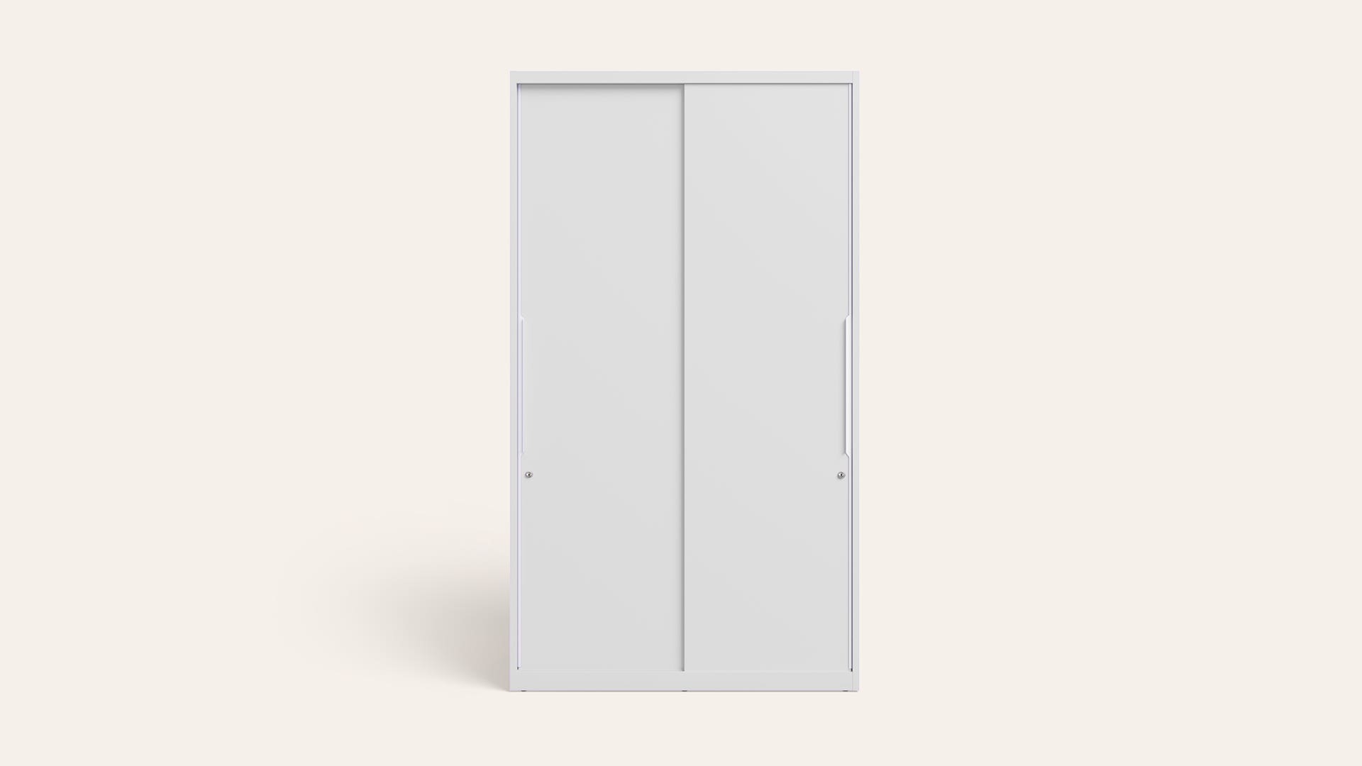 Slide N Store Pro Plus 2-Door Steel Almirah/Wardrobe(Textured Bond White)