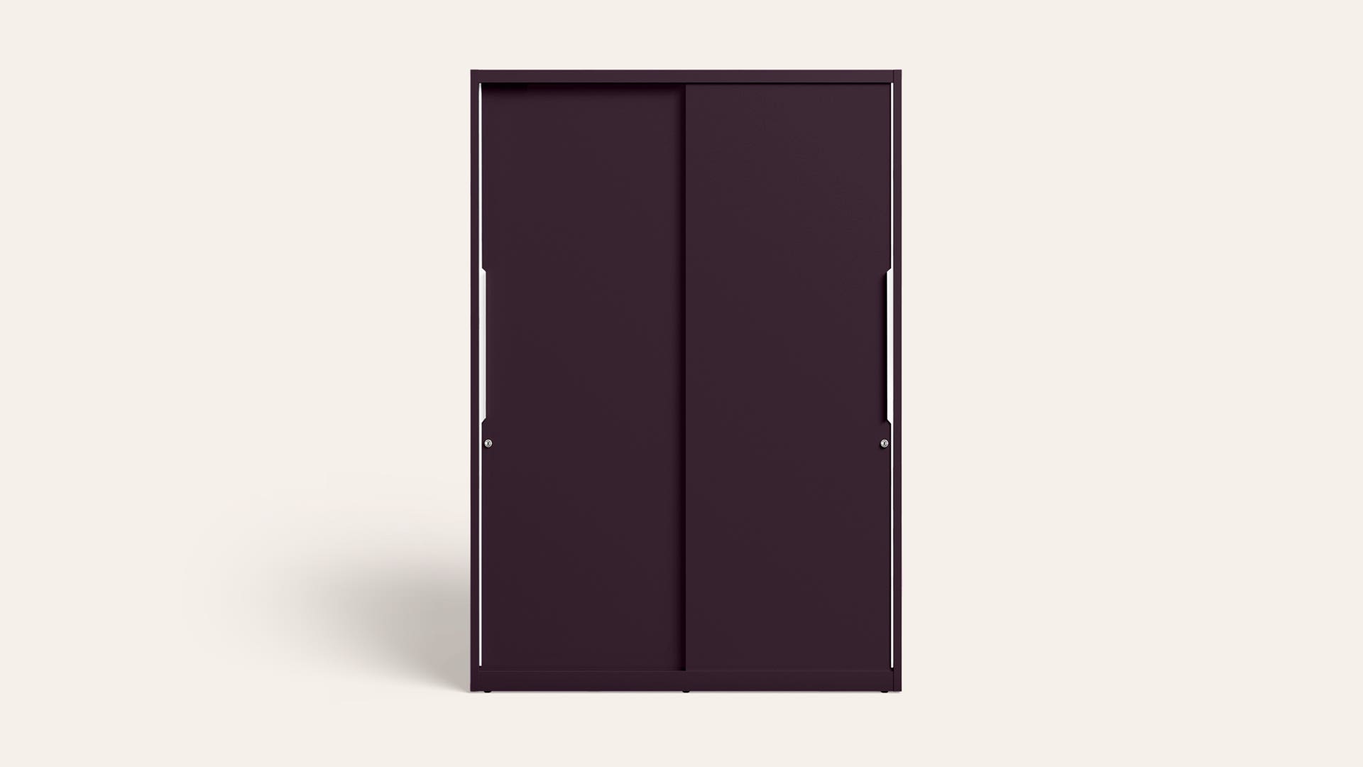 Slide N Store Pro 2-Door Steel Almirah/Wardrobe(Textured ShellWine Red)