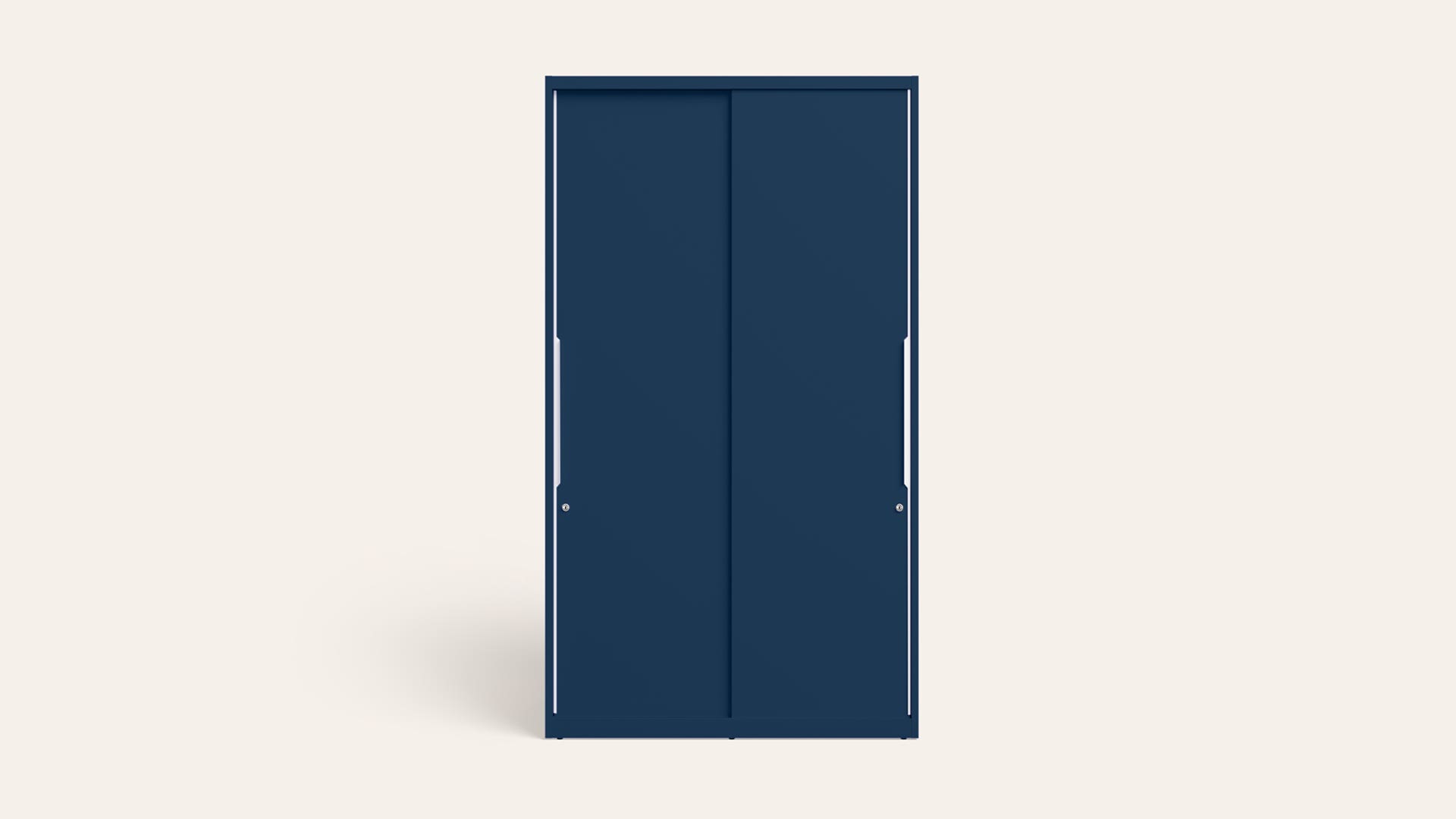 Slide N Store Pro Plus 2-Door Steel Almirah/Wardrobe(Textured Phiroja Blue)