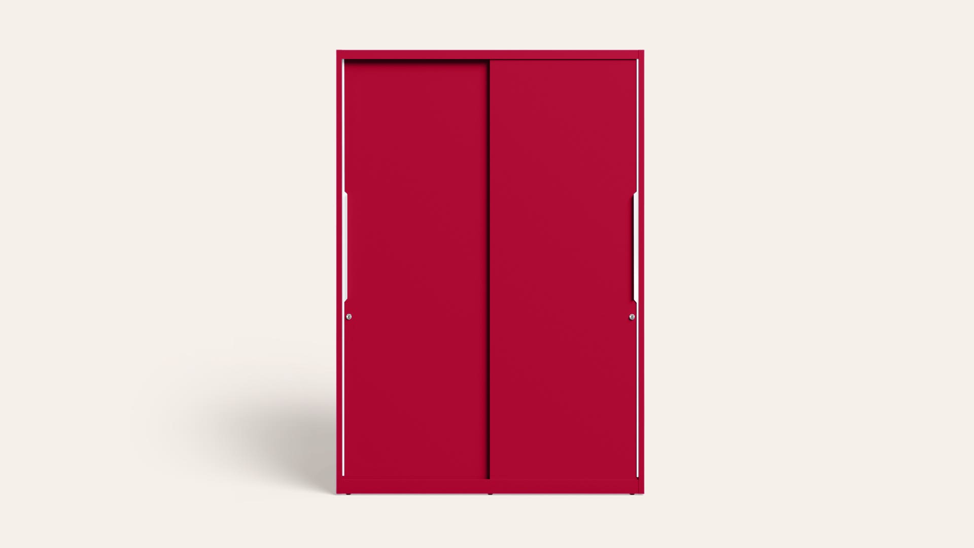Slide N Store Pro 2-Door Steel Almirah/Wardrobe (Textured Blush Red)