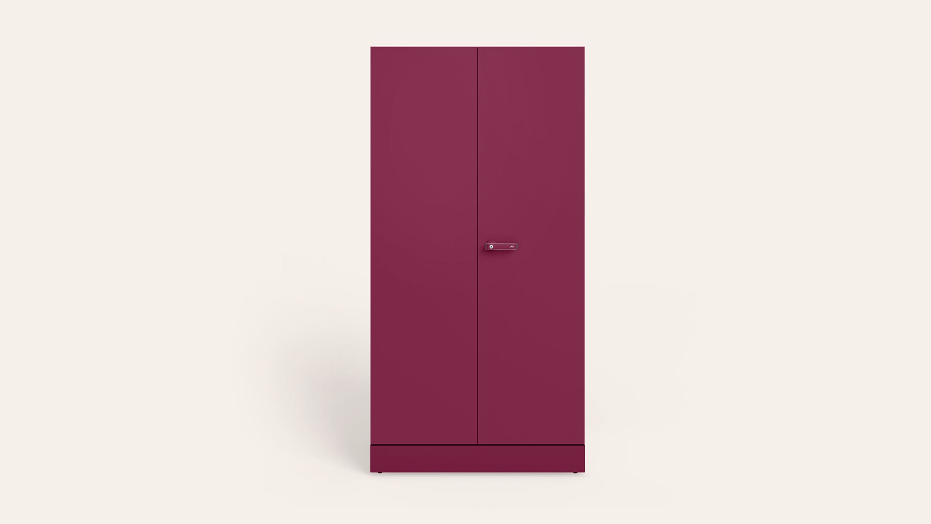Auraline® Men Basic 2-Door Steel Almirah/Wardrobe (Textured Berry)