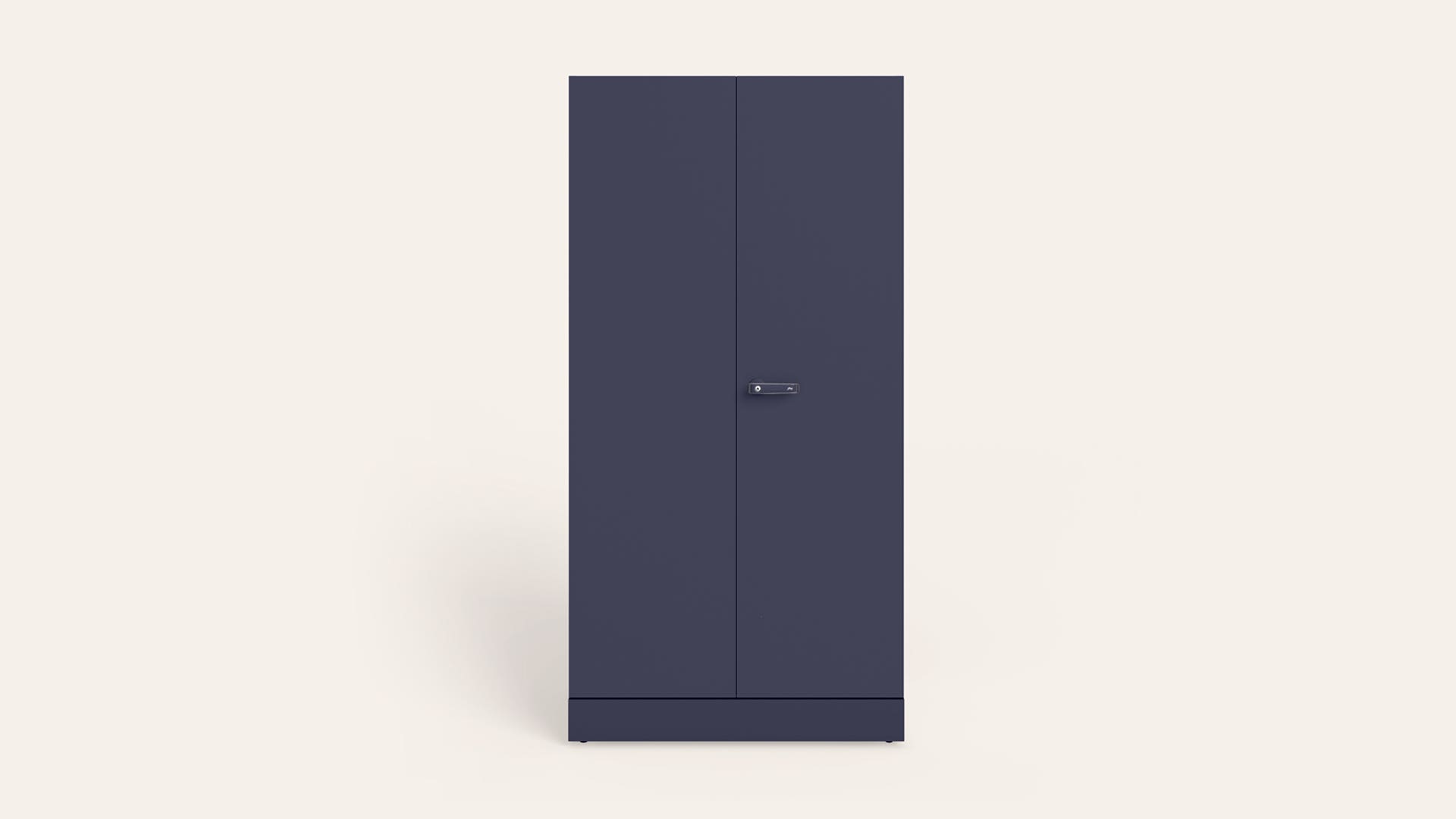 Auraline® Men Basic 2-Door Steel Almirah/Wardrobe (Textured Navy Blue)