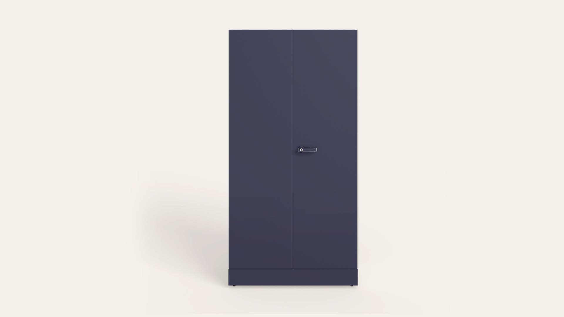Auraline® Men Premium 2-Door Steel Almirah/Wardrobe (Textured Navy Blue)