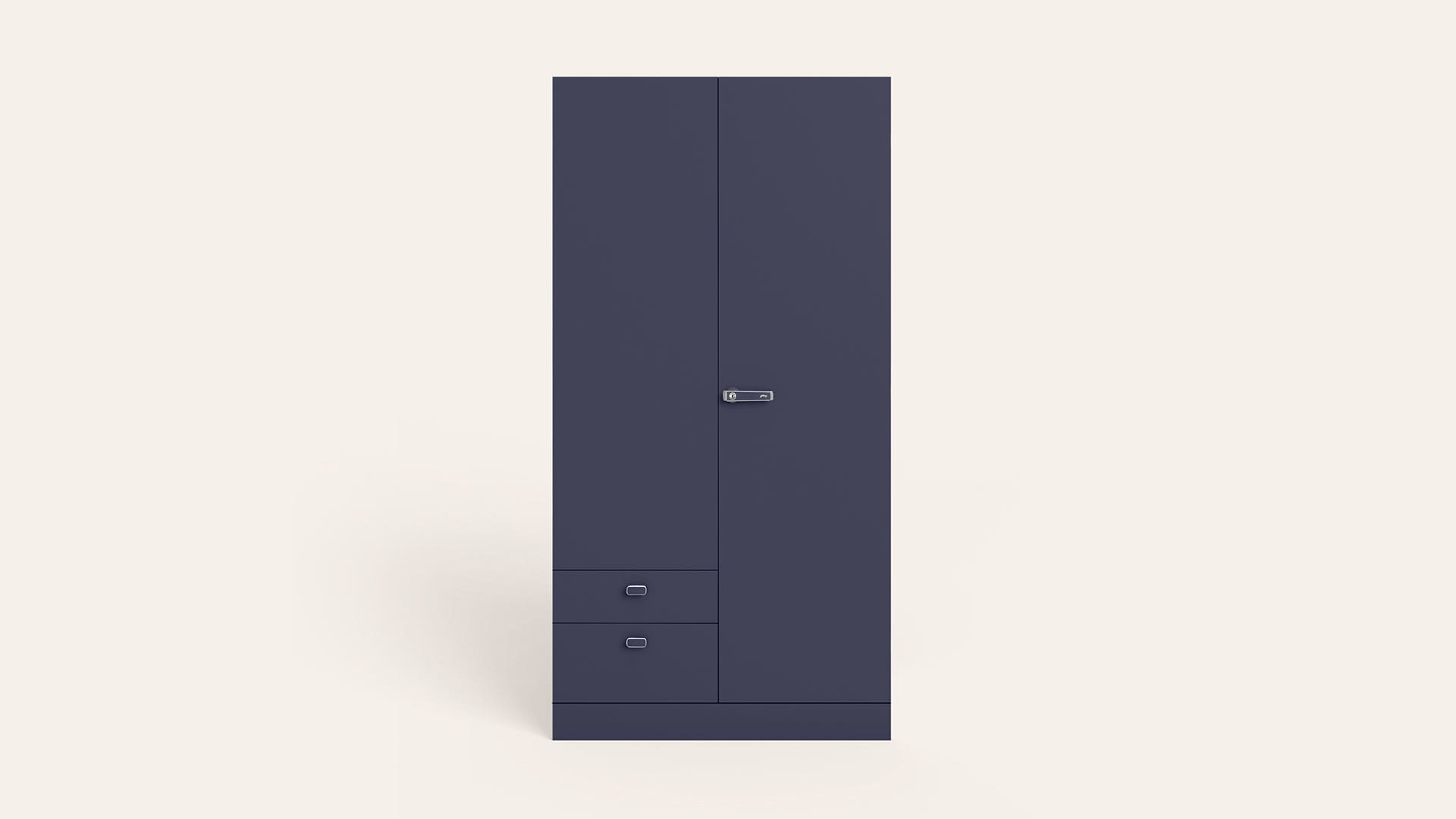 Auraline® Women Premium 2-Door Steel Almirah/Wardrobe (Textured Navy Blue)