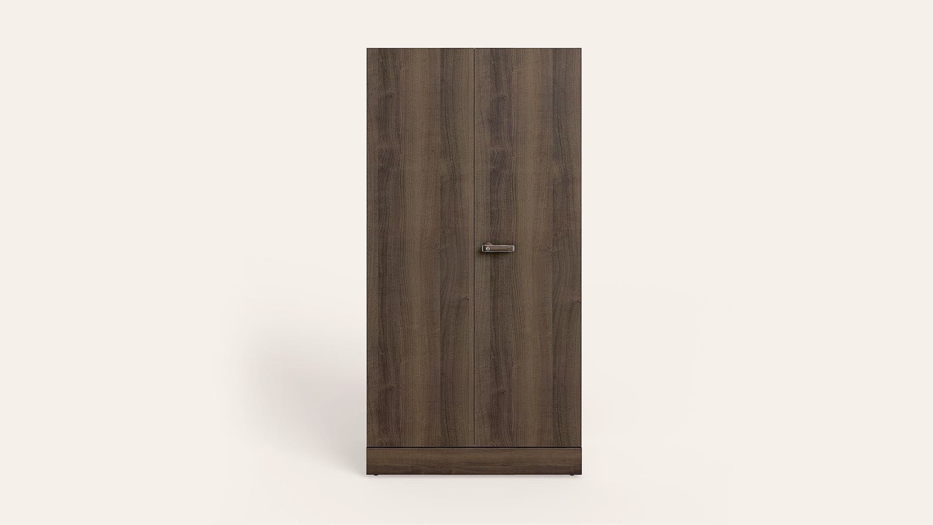 Auraline® Men Basic 2-Door Steel Almirah/Wardrobe (Walnut)