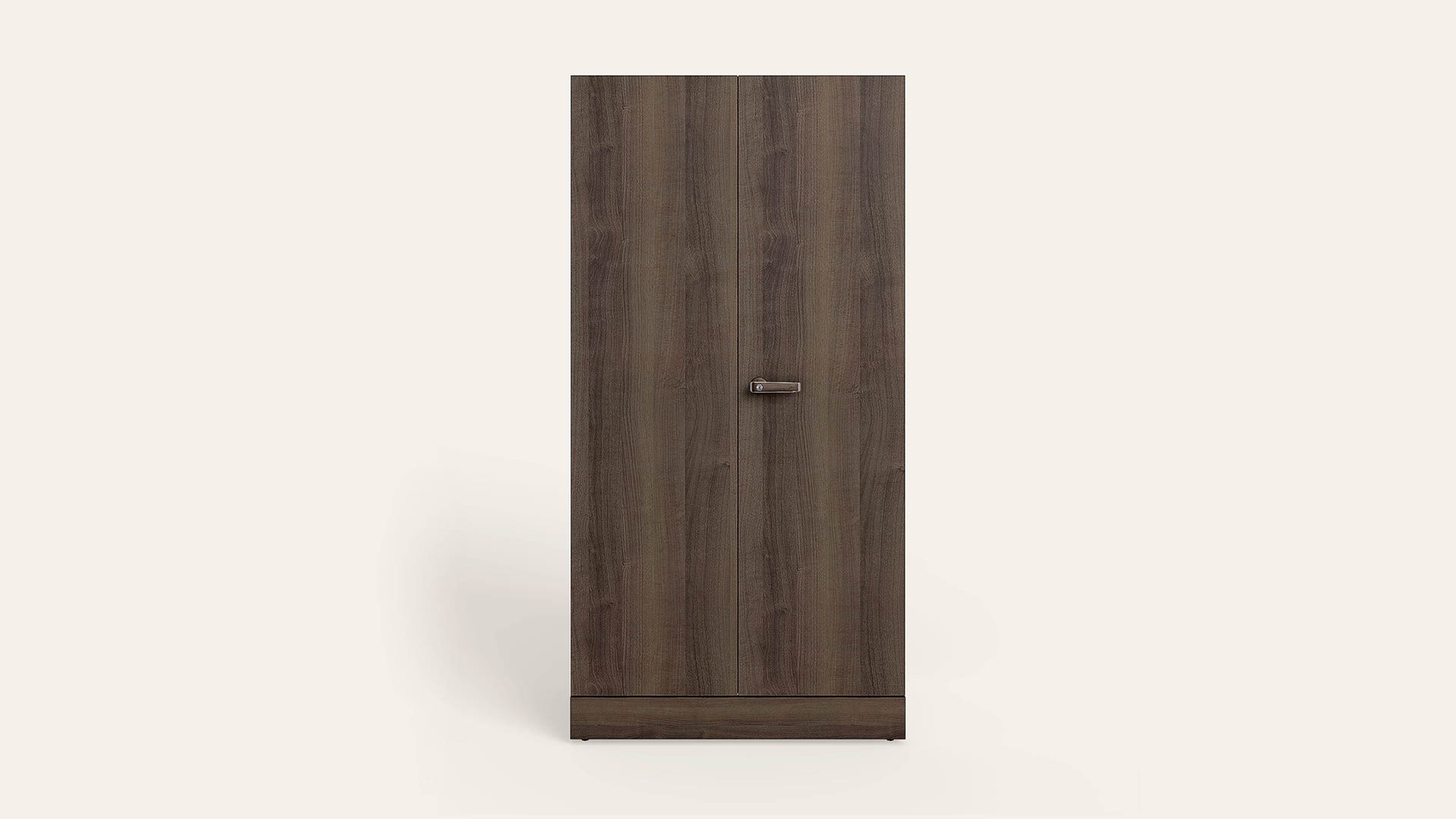 Auraline® Men Premium 2-Door Steel Almirah/Wardrobe (Walnut)