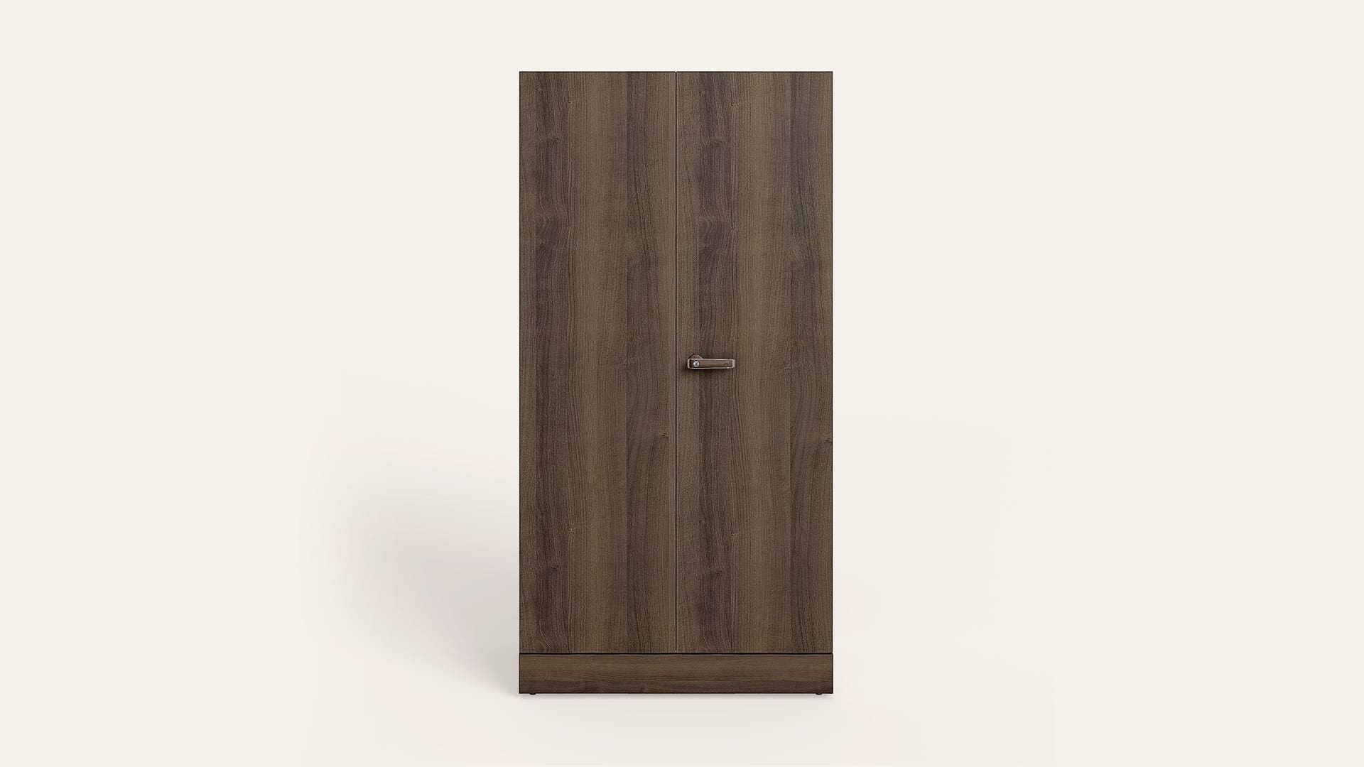 Auraline® Women Basic 2-Door Steel Almirah/Wardrobe (Walnut)