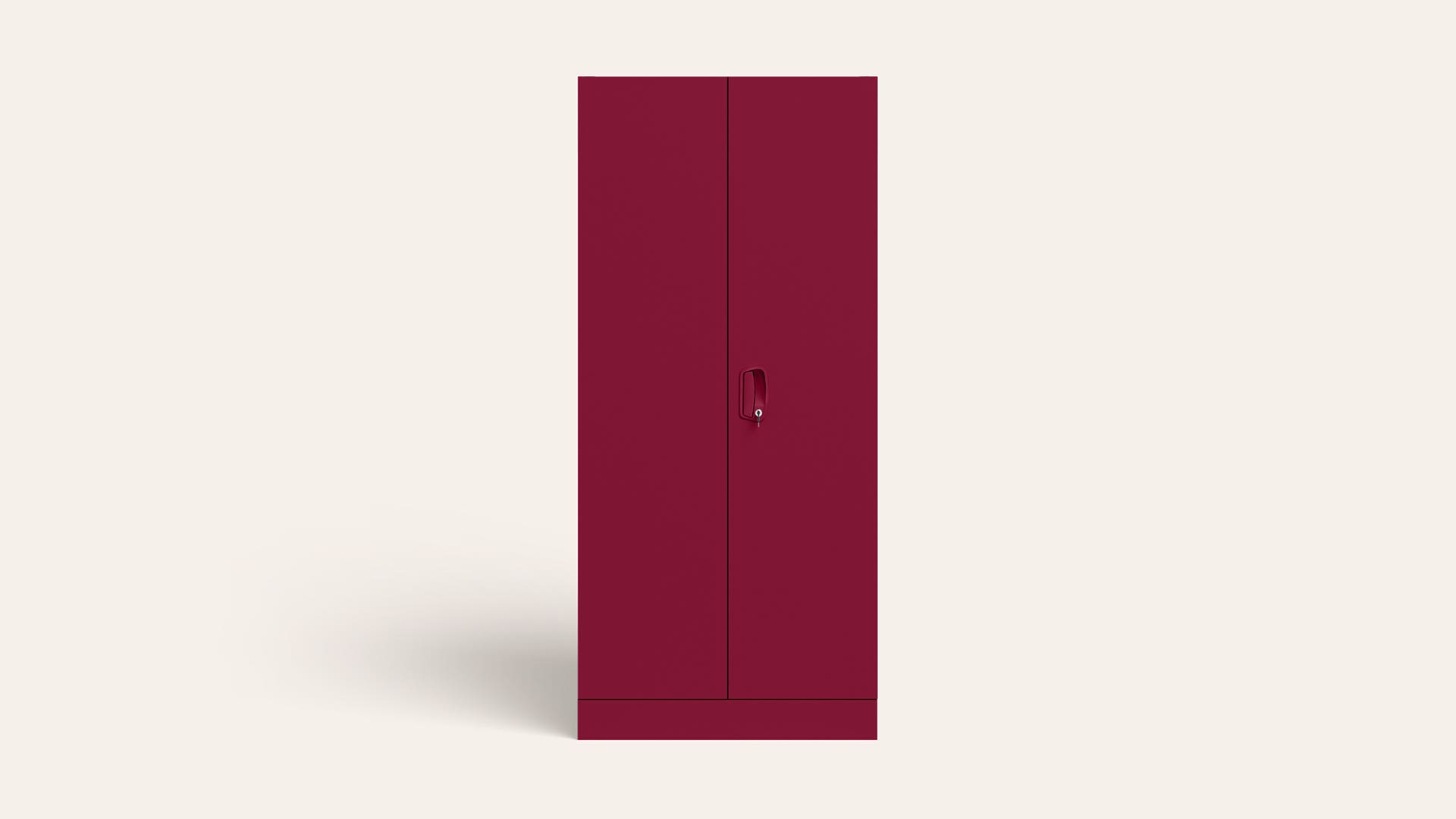 Aceline® 2-Door Steel Almirah/Wardrobe (Berry Red)