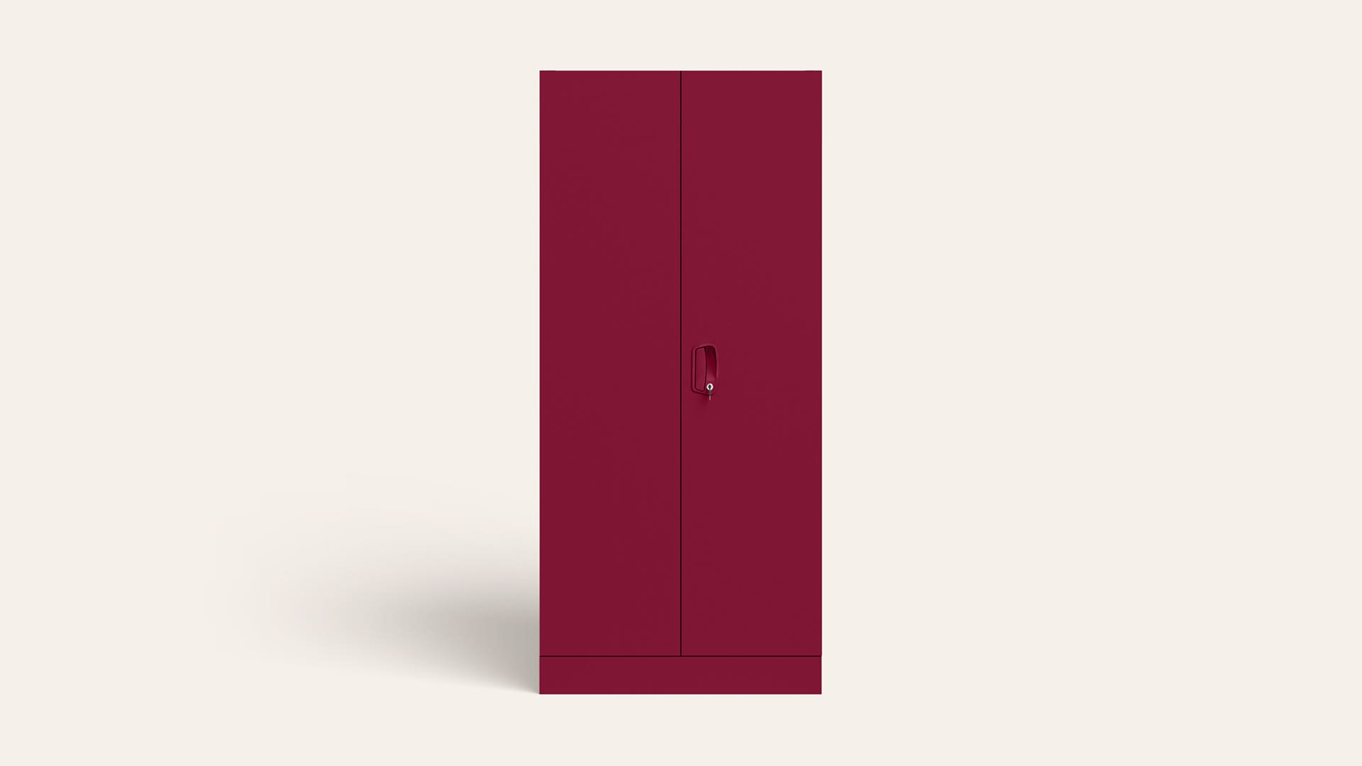 Aceline® 2-Door Steel Almirah/Wardrobe (Berry Red)