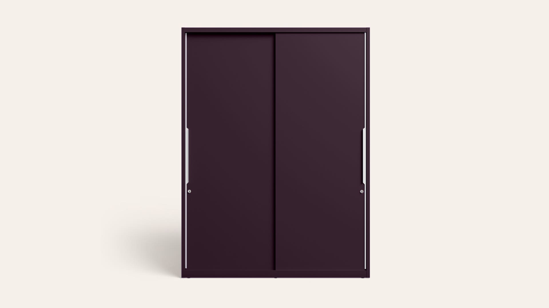 Slide N Store XL Plus 2-Door Steel Almirah/Wardrobe(Shell Wine Red)
