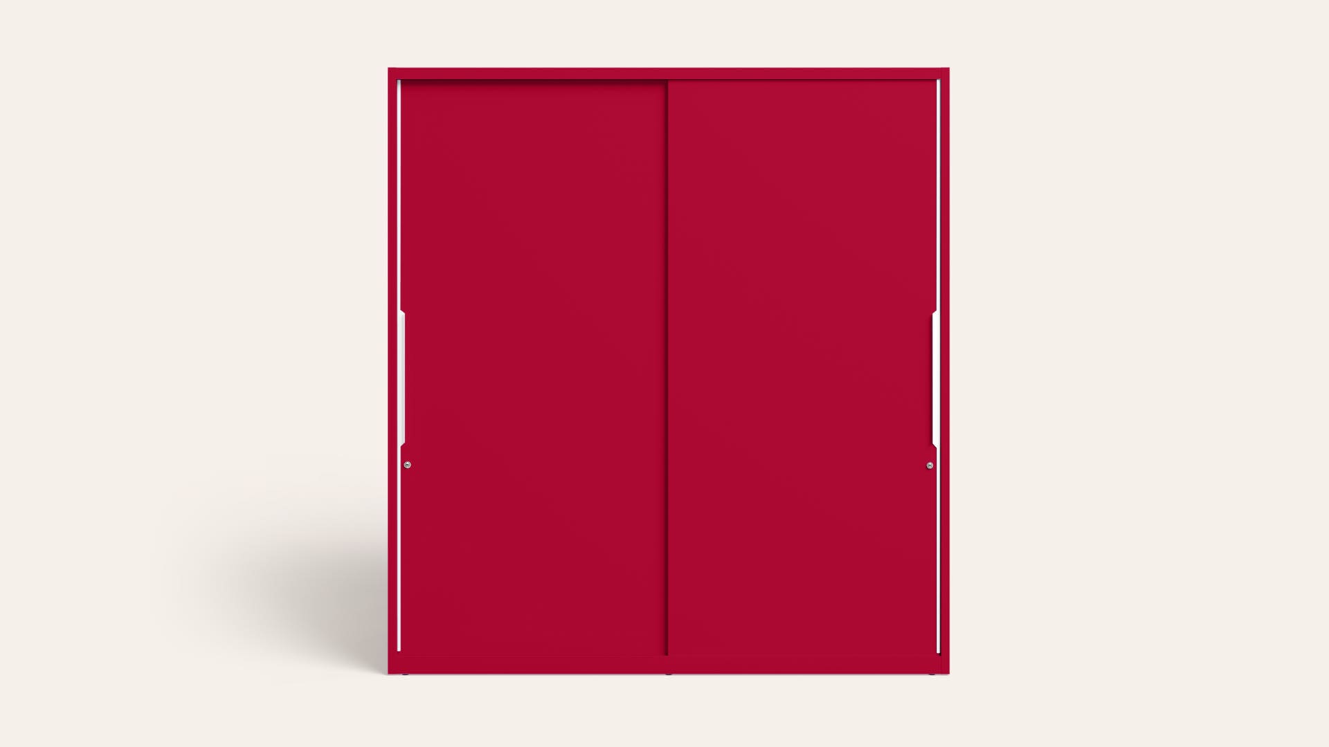 Slide N Store XL 2-Door Steel Almirah/Wardrobe(Blush Red)