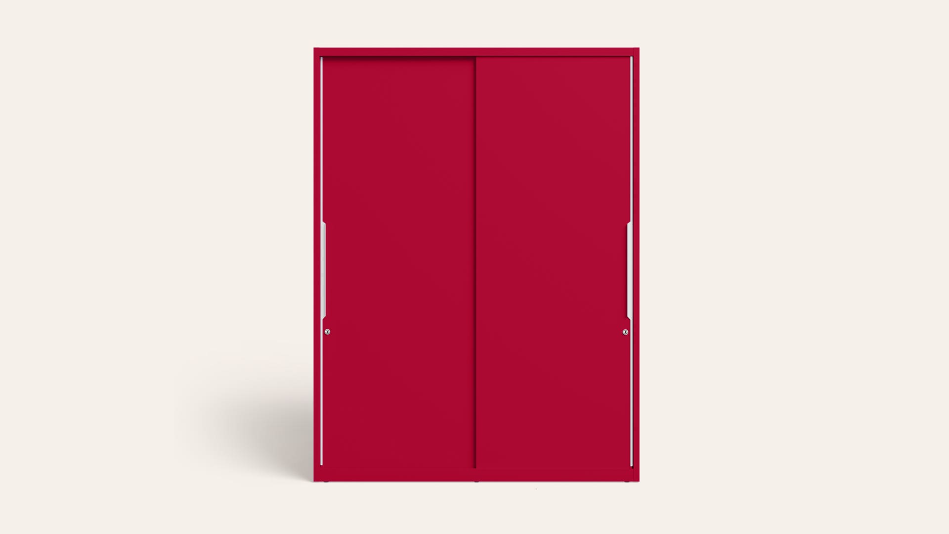 Slide N Store XL Plus 2-Door Steel Almirah/Wardrobe(Blush Red)