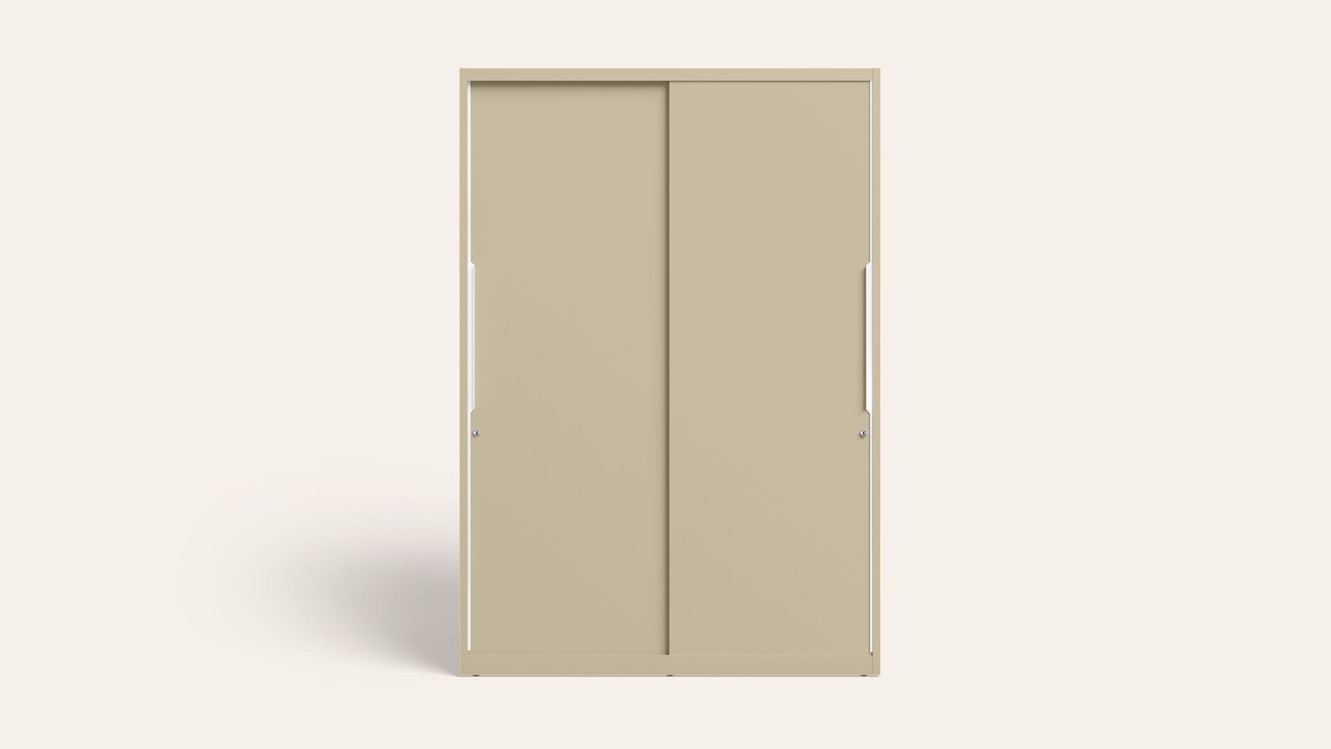 Slide N Store Pro 2-Door Steel Almirah/Wardrobe(Textured Oatmeal)