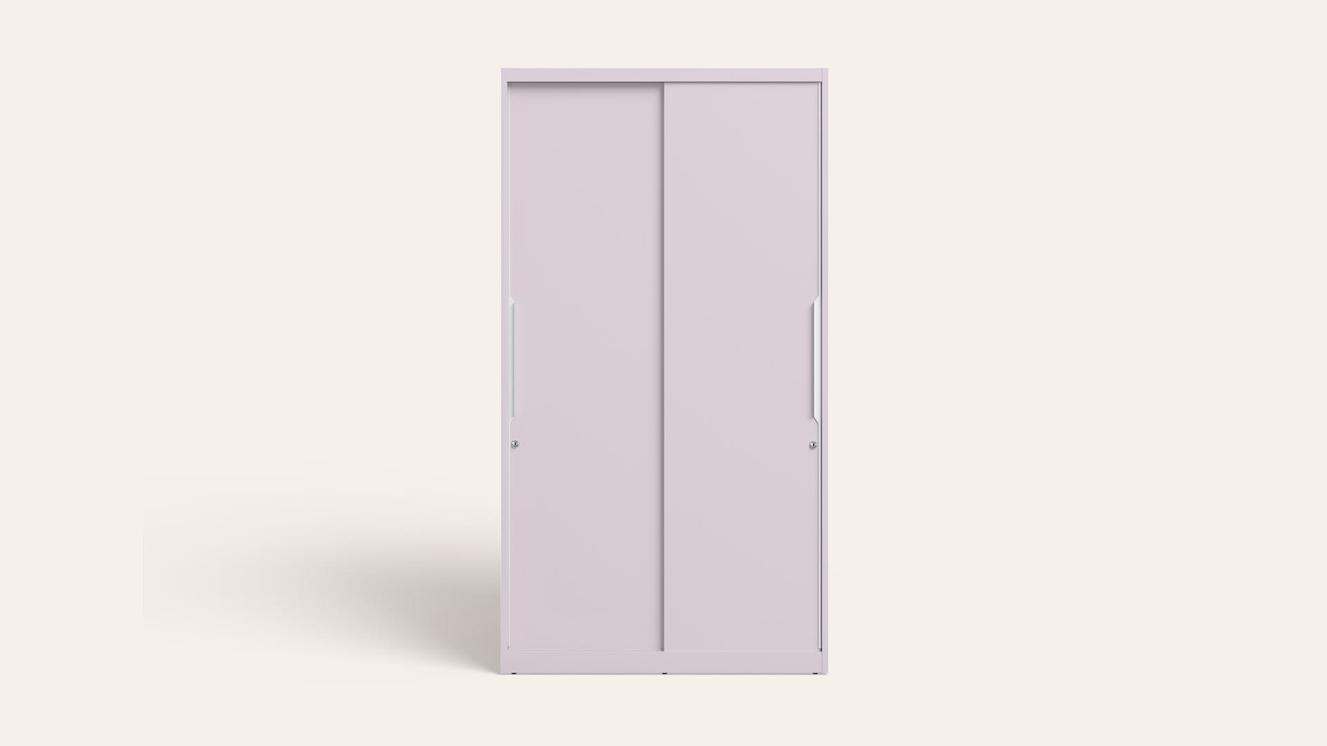 Slide N Store Compact 2-Door Steel Almirah/Wardrobe(Textured Lilac Glaze)