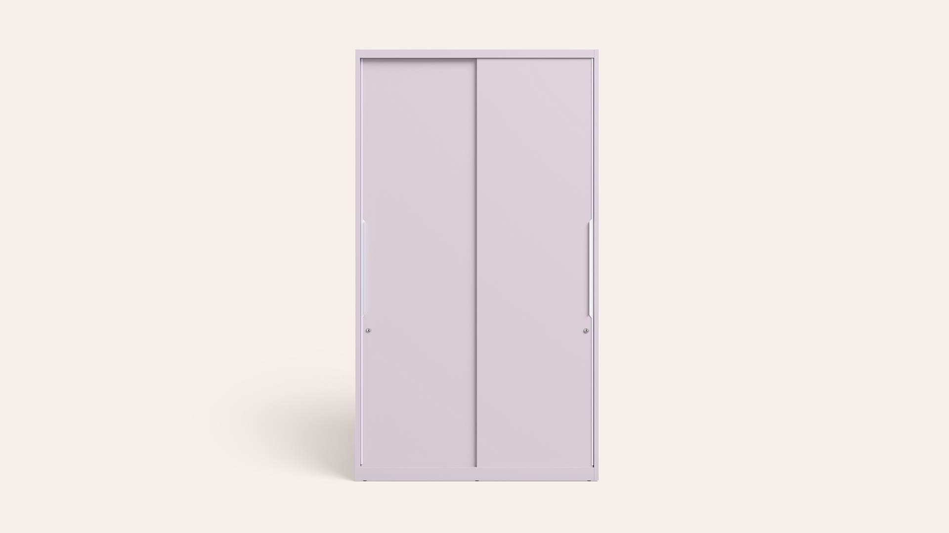 Slide N Store Pro Plus 2-Door Steel Almirah/Wardrobe(Textured Lilac Glaze)