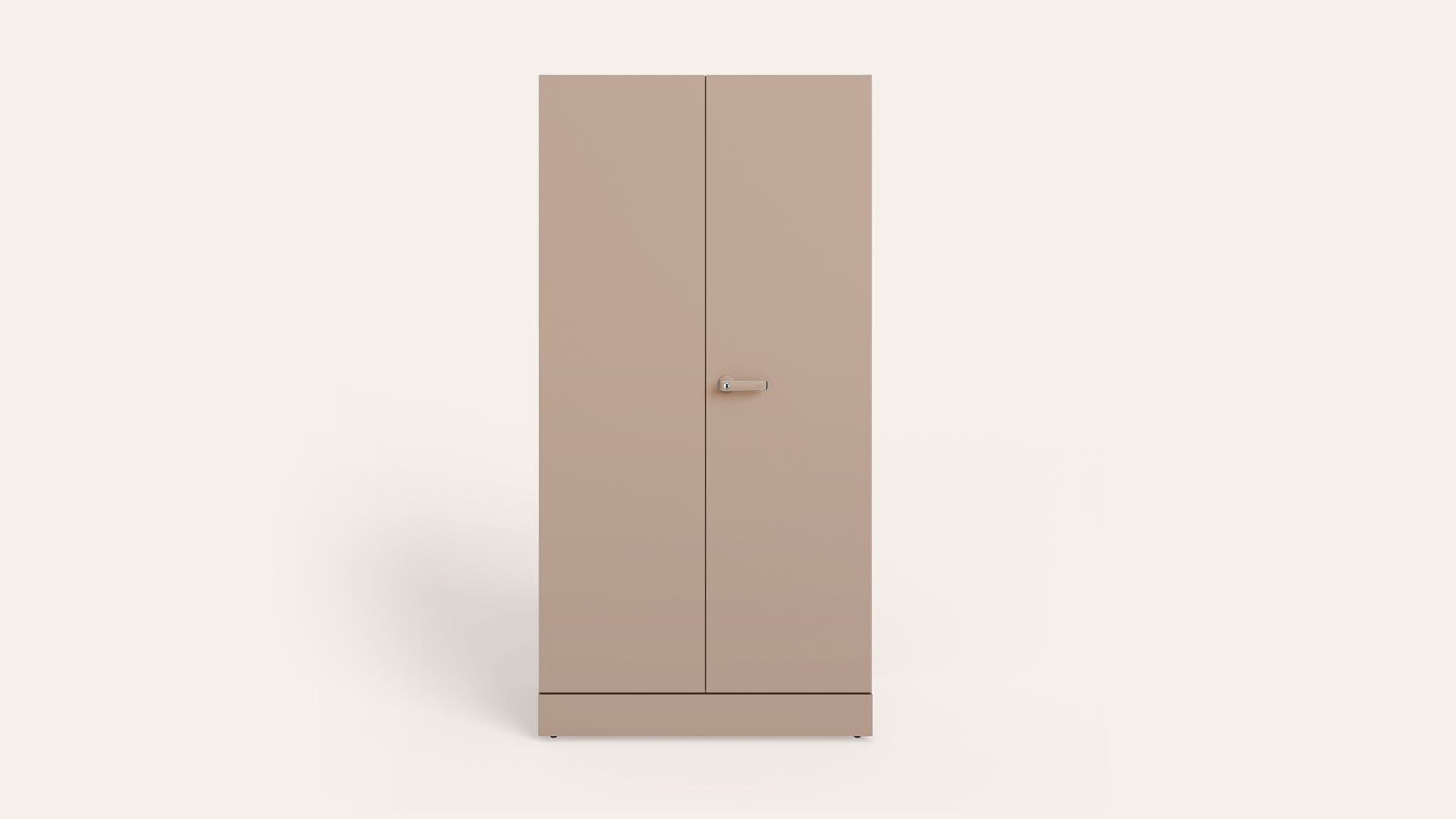 Auraline® Women Basic 2-Door Steel Almirah/Wardrobe (Textured Affogato)