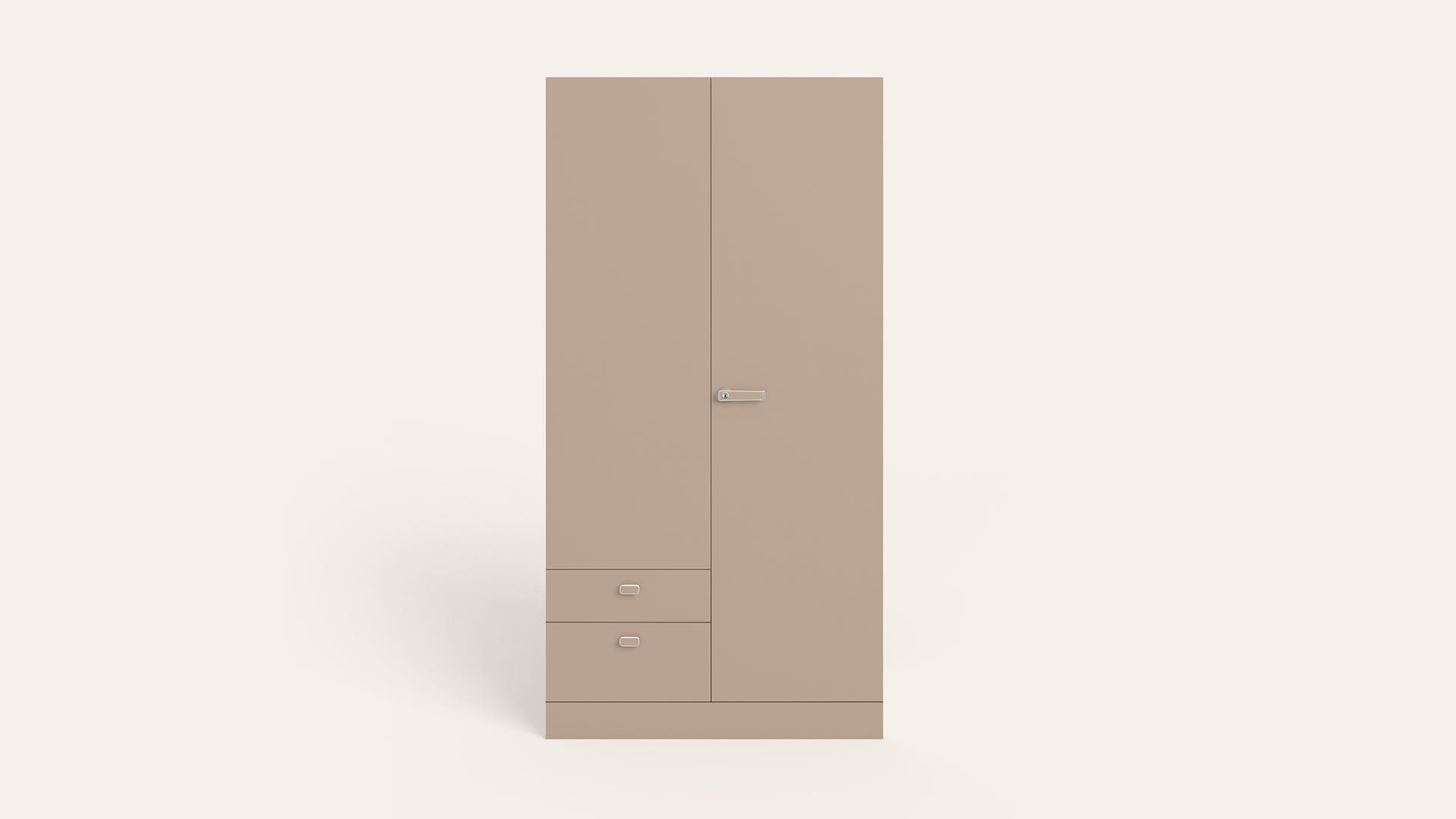 Auraline® Women Premium 2-Door Steel Almirah/Wardrobe (Textured Affogato)