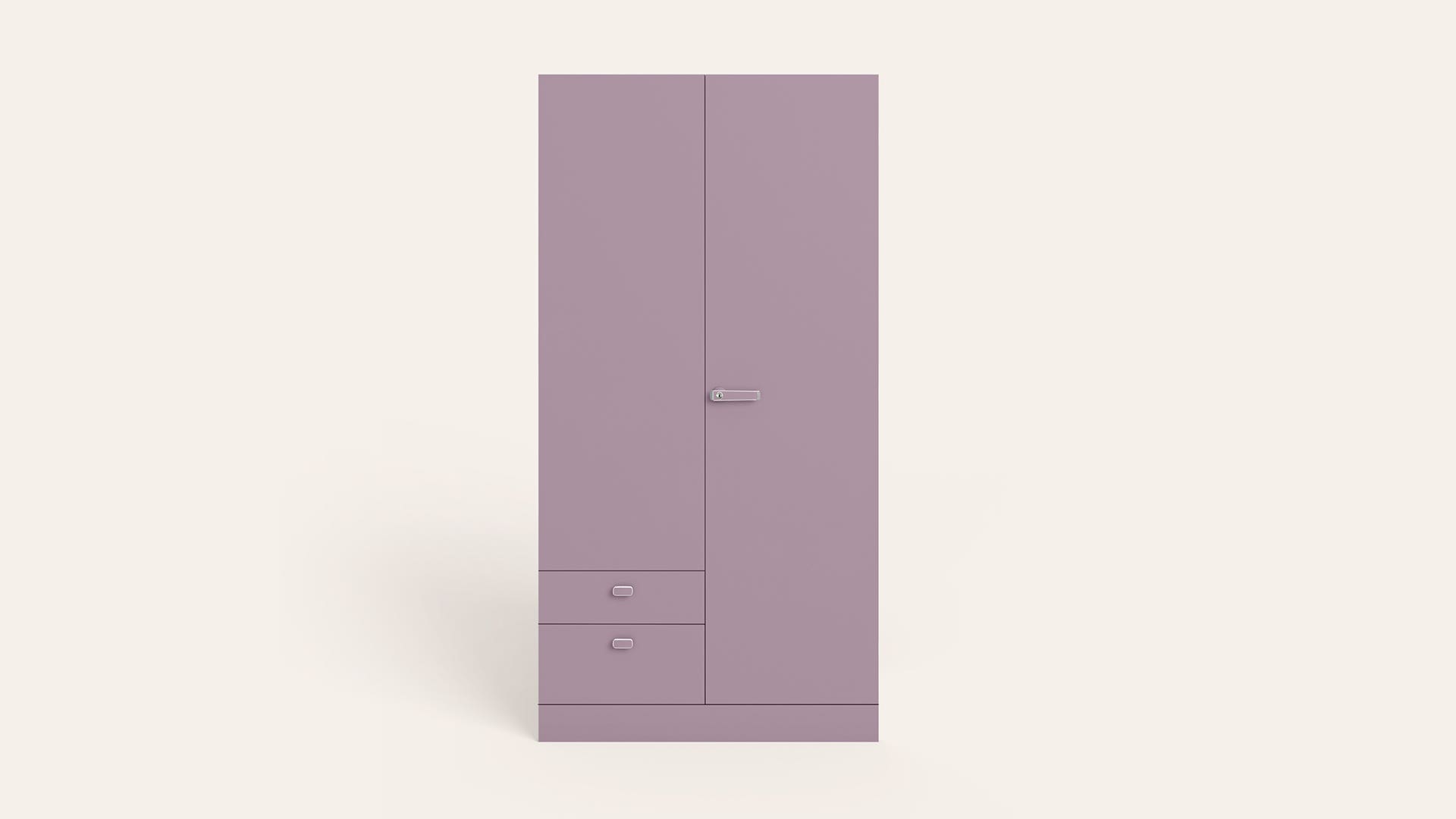 Auraline® Women Premium 2-Door Steel Almirah/Wardrobe (Matte Sepia Rose)