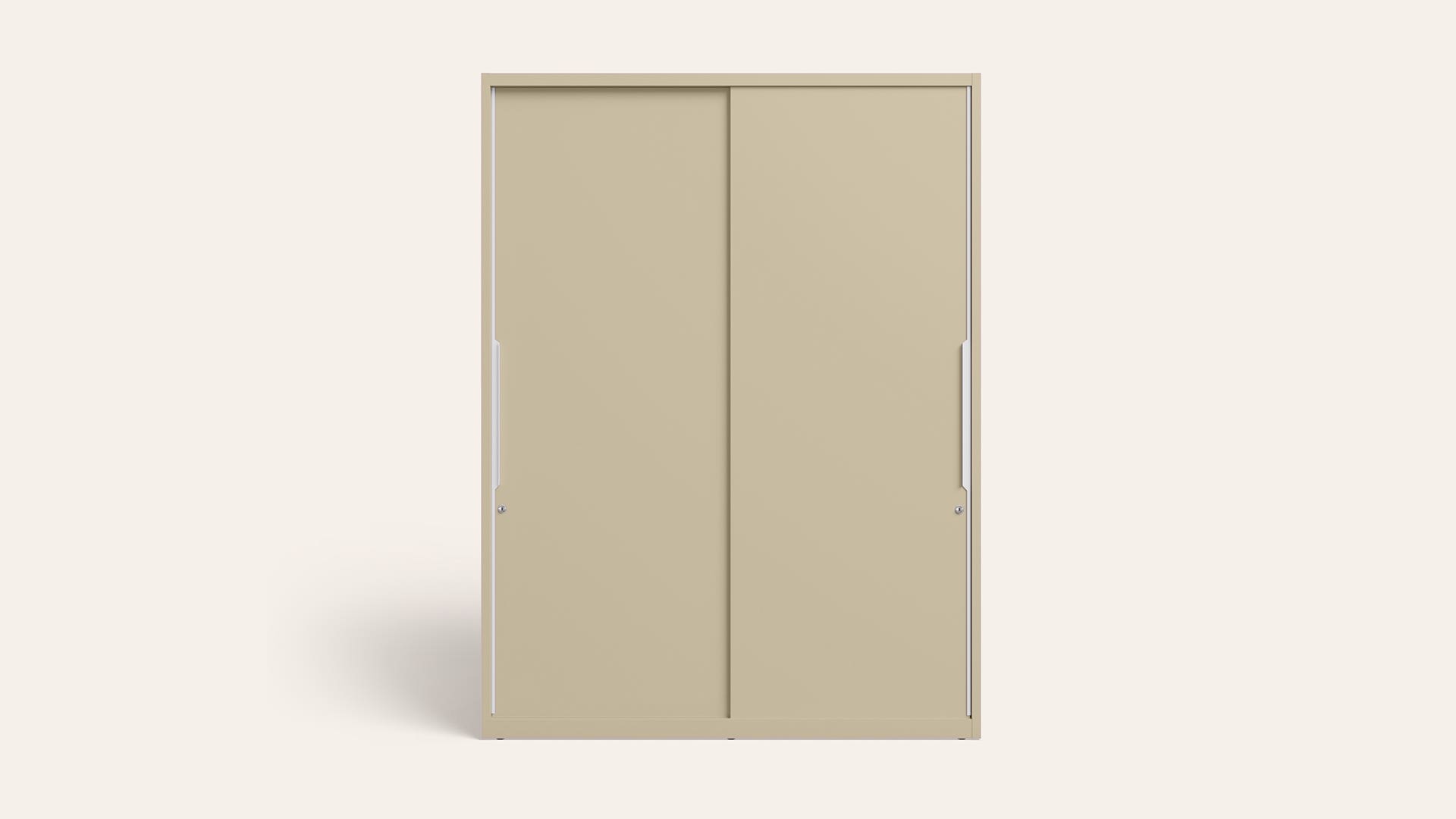 Slide N Store XL Plus 2-Door Steel Almirah/Wardrobe(Textured Oatmeal)