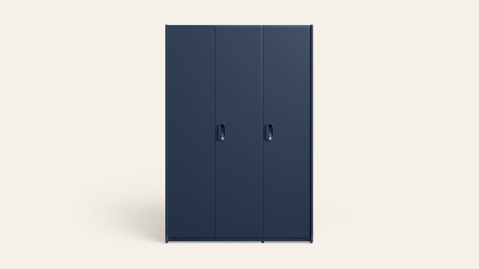 Neolite 3-Door Steel Almirah/Wardrobe (Textured Denim Blue)