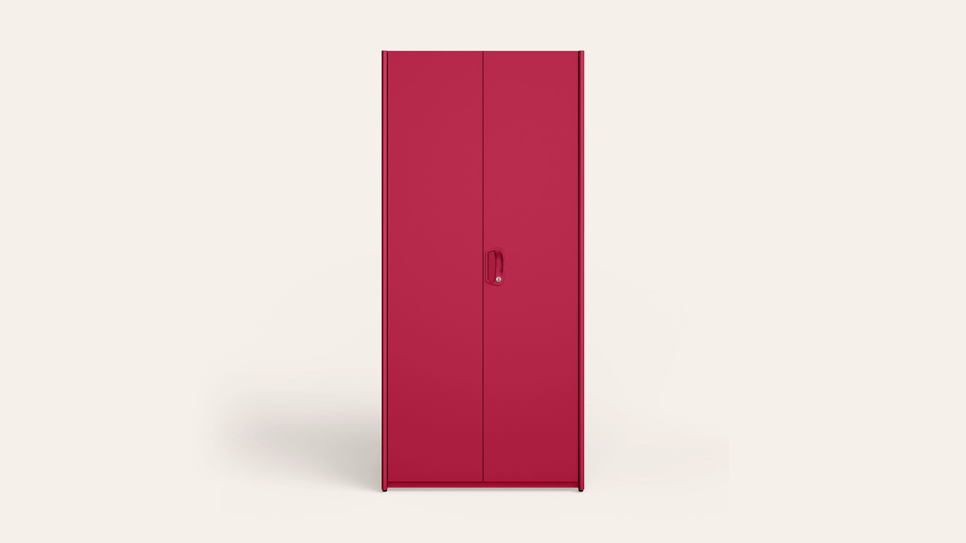 Neolite 2-Door Steel Almirah/Wardrobe (Textured Blush Red)