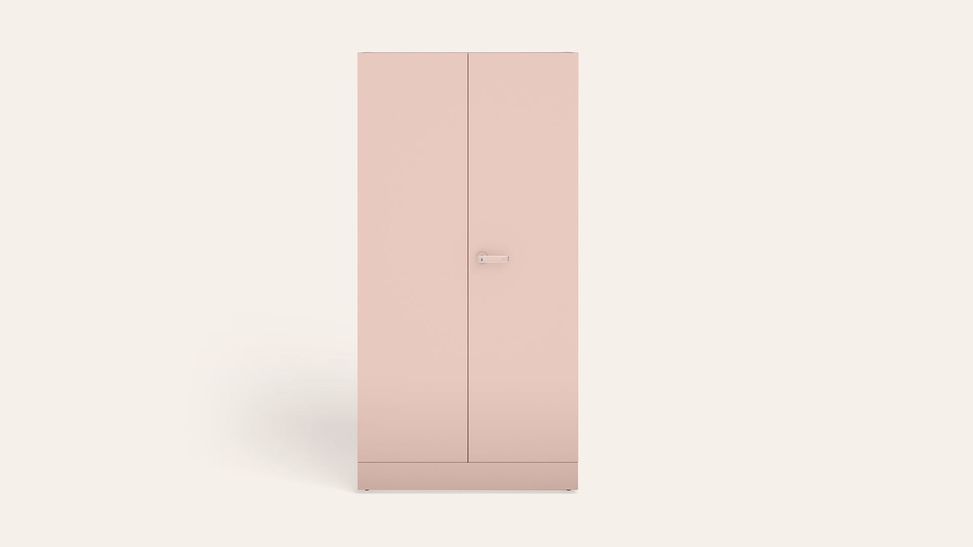 Auraline® Men Basic 2-Door Steel Almirah/Wardrobe (Matte Peach Whip)