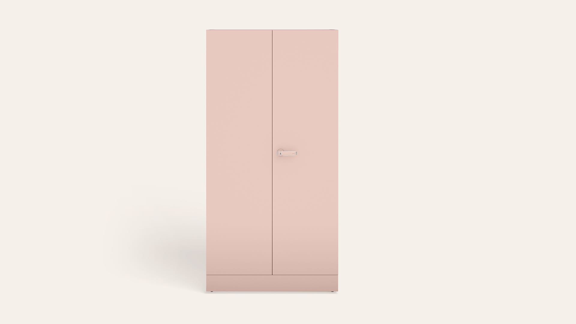 Auraline® Men Premium 2-Door Steel Almirah/Wardrobe (Matte Peach Whip)