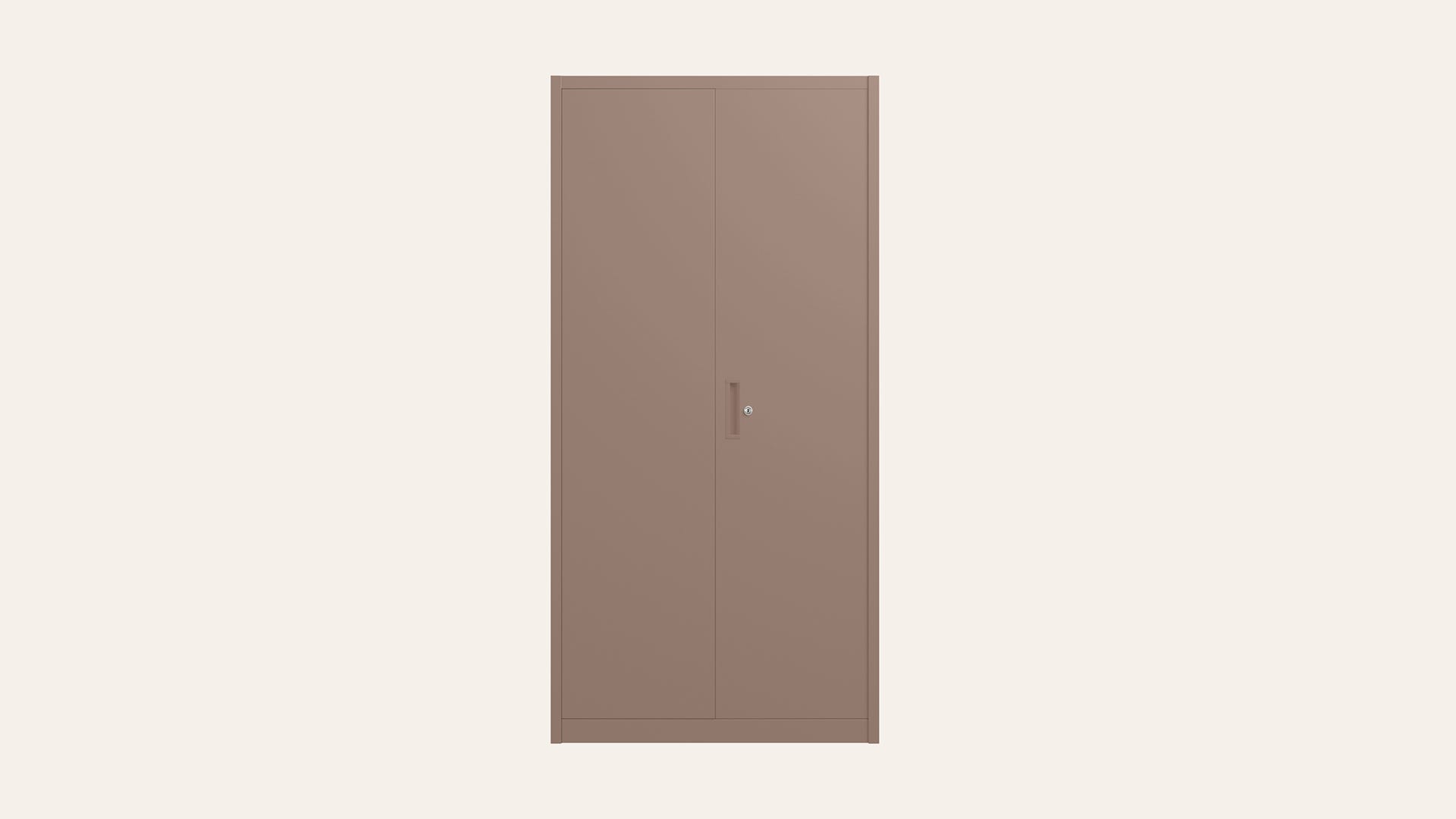Orane 2-Door Steel Almirah/Wardrobe (Textured Portabella)