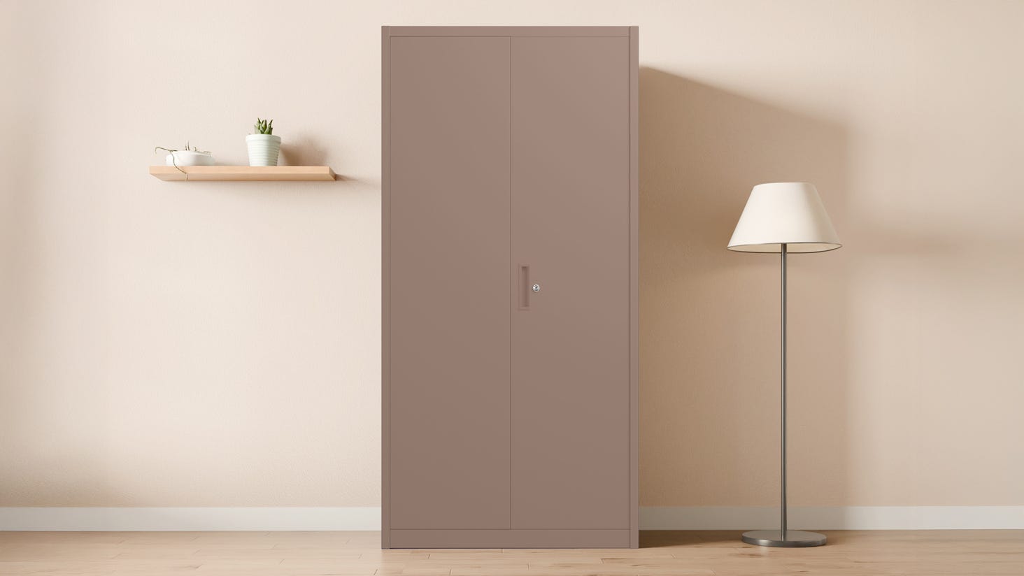 Orane 2-Door Steel Almirah/Wardrobe (Textured Portabella)