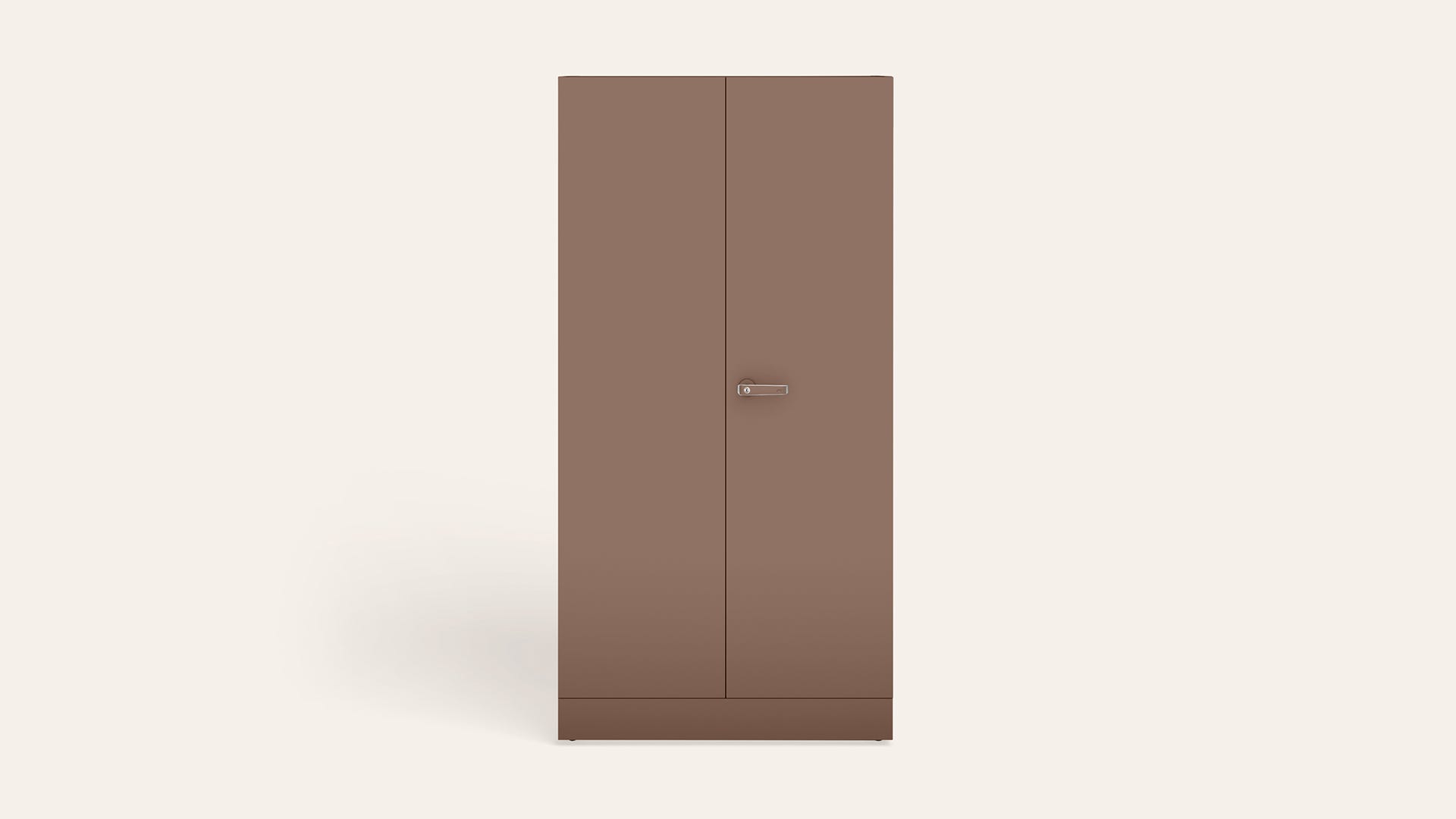 Auraline® Ele 2-Door Steel Almirah/Wardrobe (Matte Chocolate Mousse)