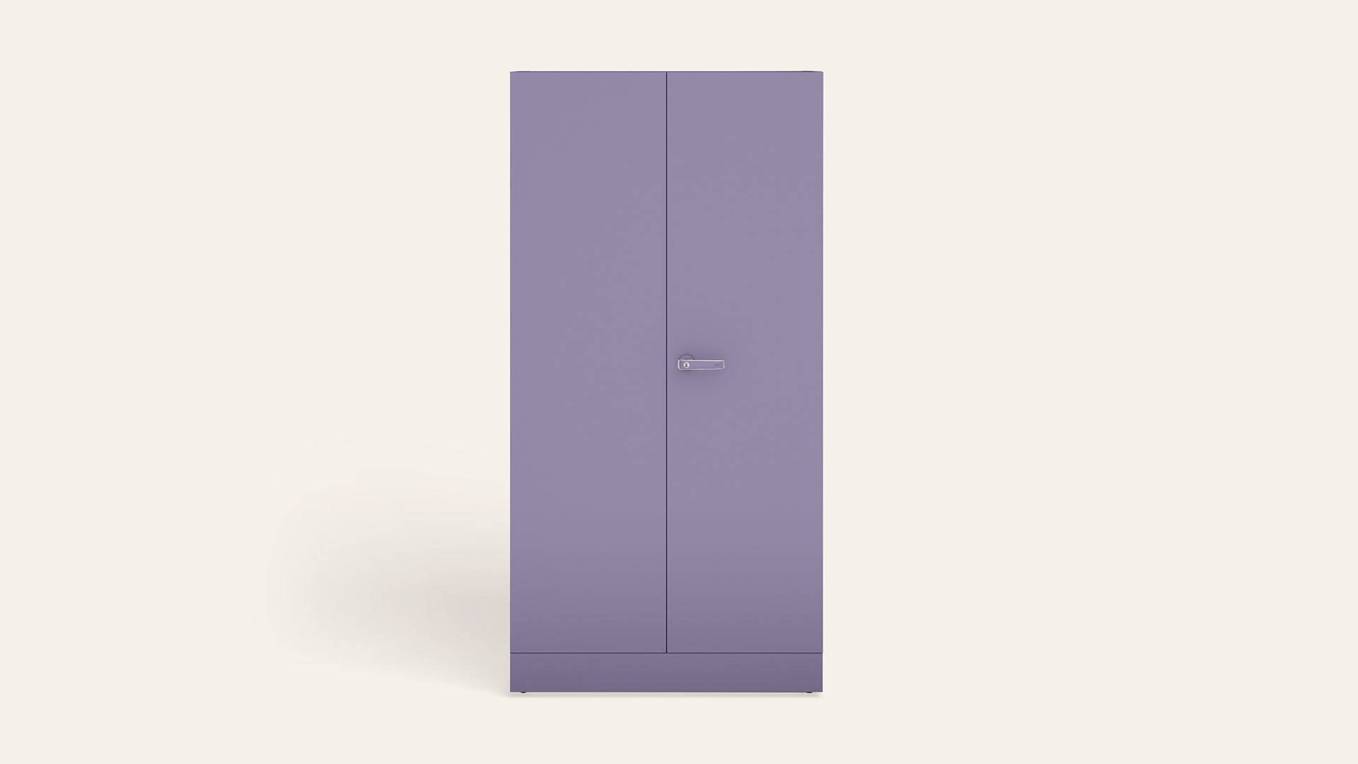 Auraline® Ele 2-Door Steel Almirah/Wardrobe (Textured Lavender Grey)