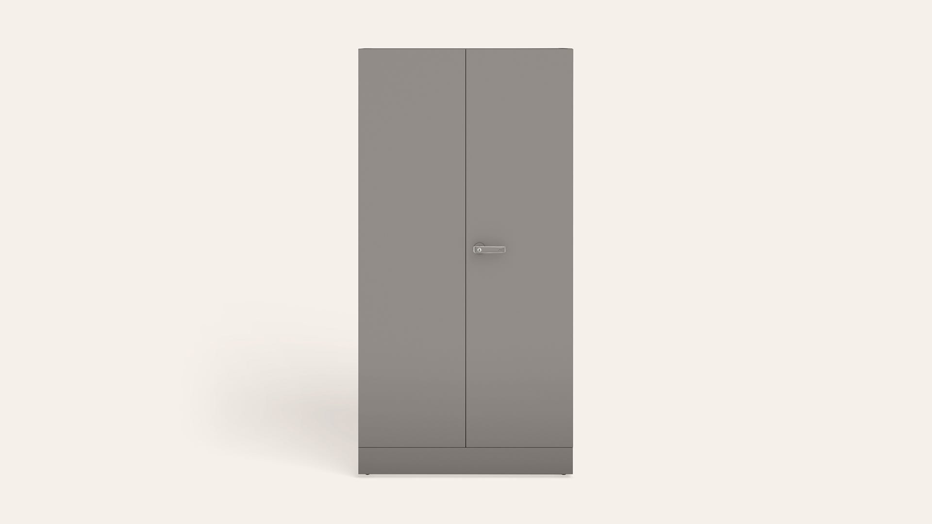 Auraline® Ele 2-Door Steel Almirah/Wardrobe (Matte Rocky Grey)