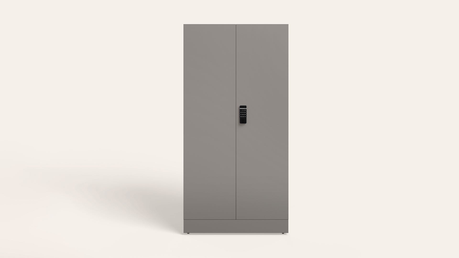 Auraline® Enov 2-Door Steel Almirah/Wardrobe with Digital Biometric Lock (Matte Rocky Grey)