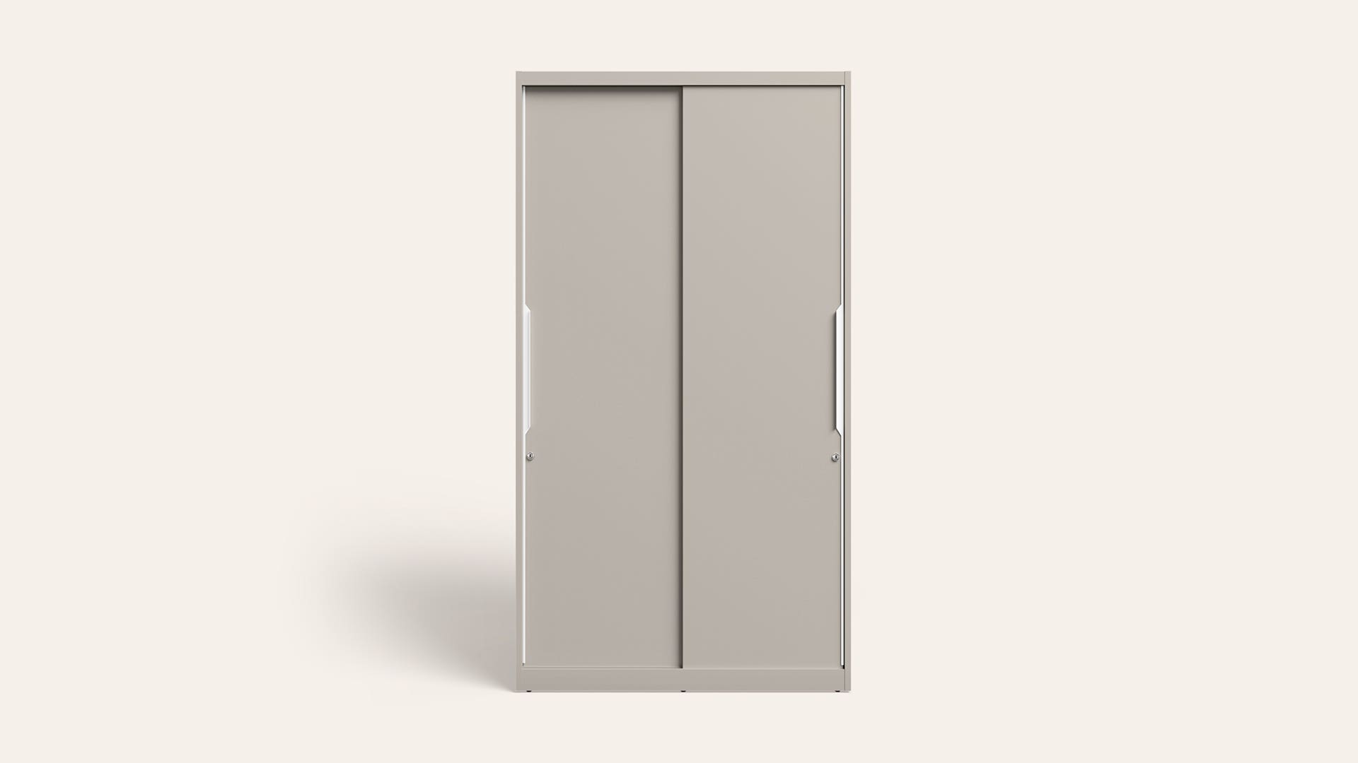 Slide N Store Compact 2-Door Steel Almirah/Wardrobe(Textured Cashmere)