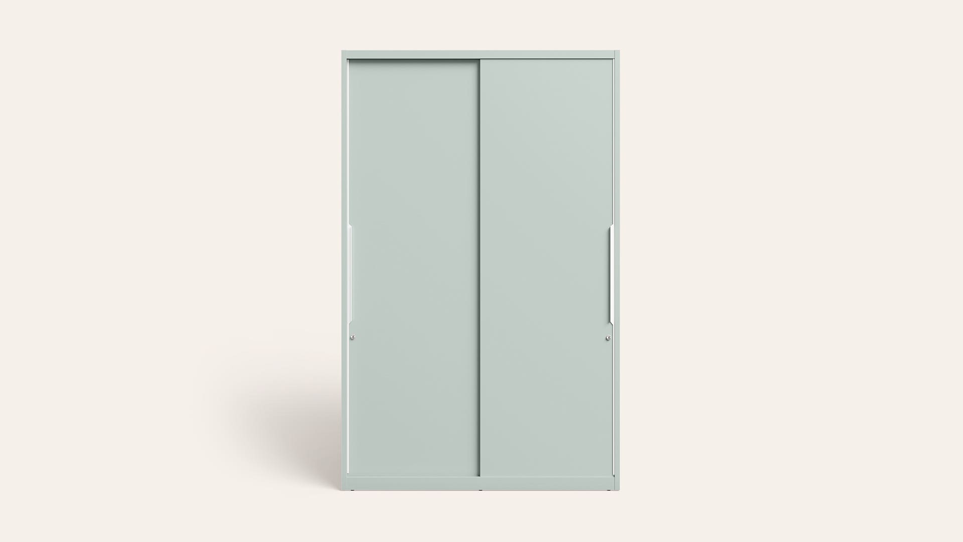 Slide N Store Pro Plus 2-Door Steel Almirah/Wardrobe(Matte Sky Gray)