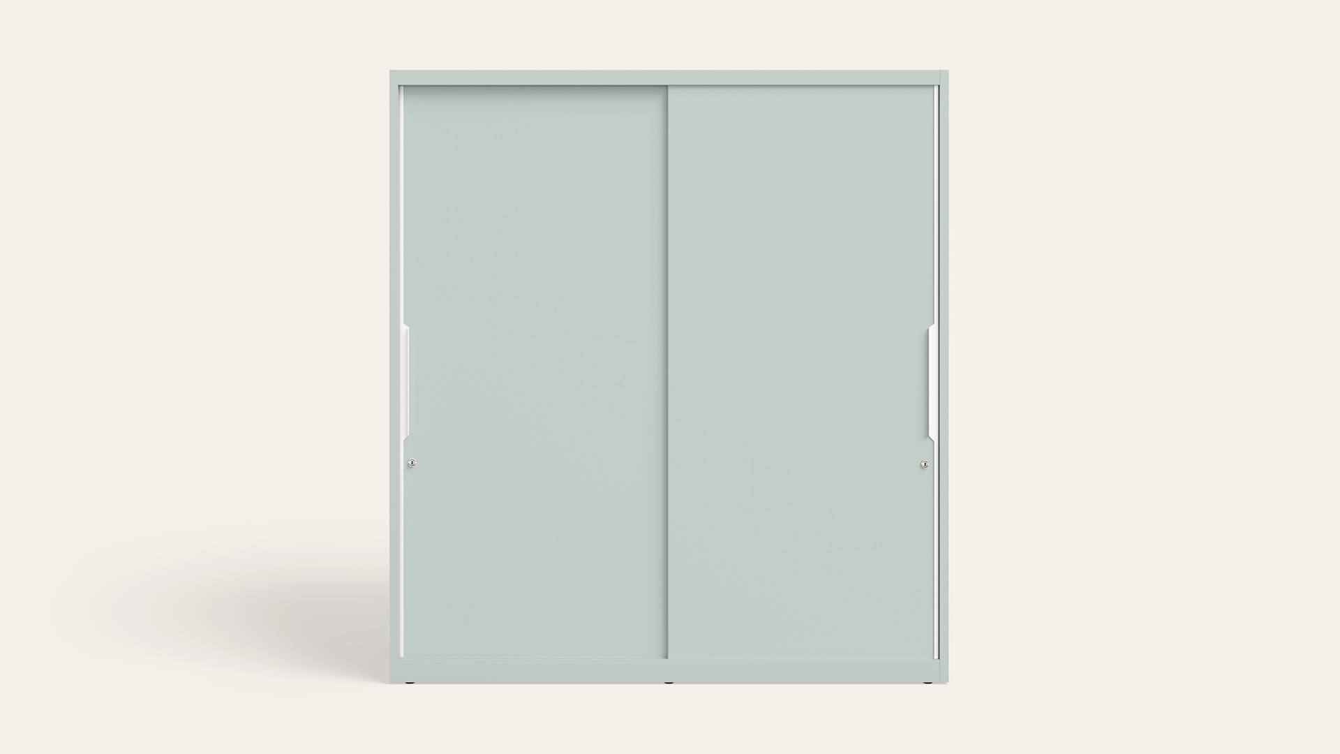 Slide N Store XL 2-Door Steel Almirah/Wardrobe(Matte Sky Gray)