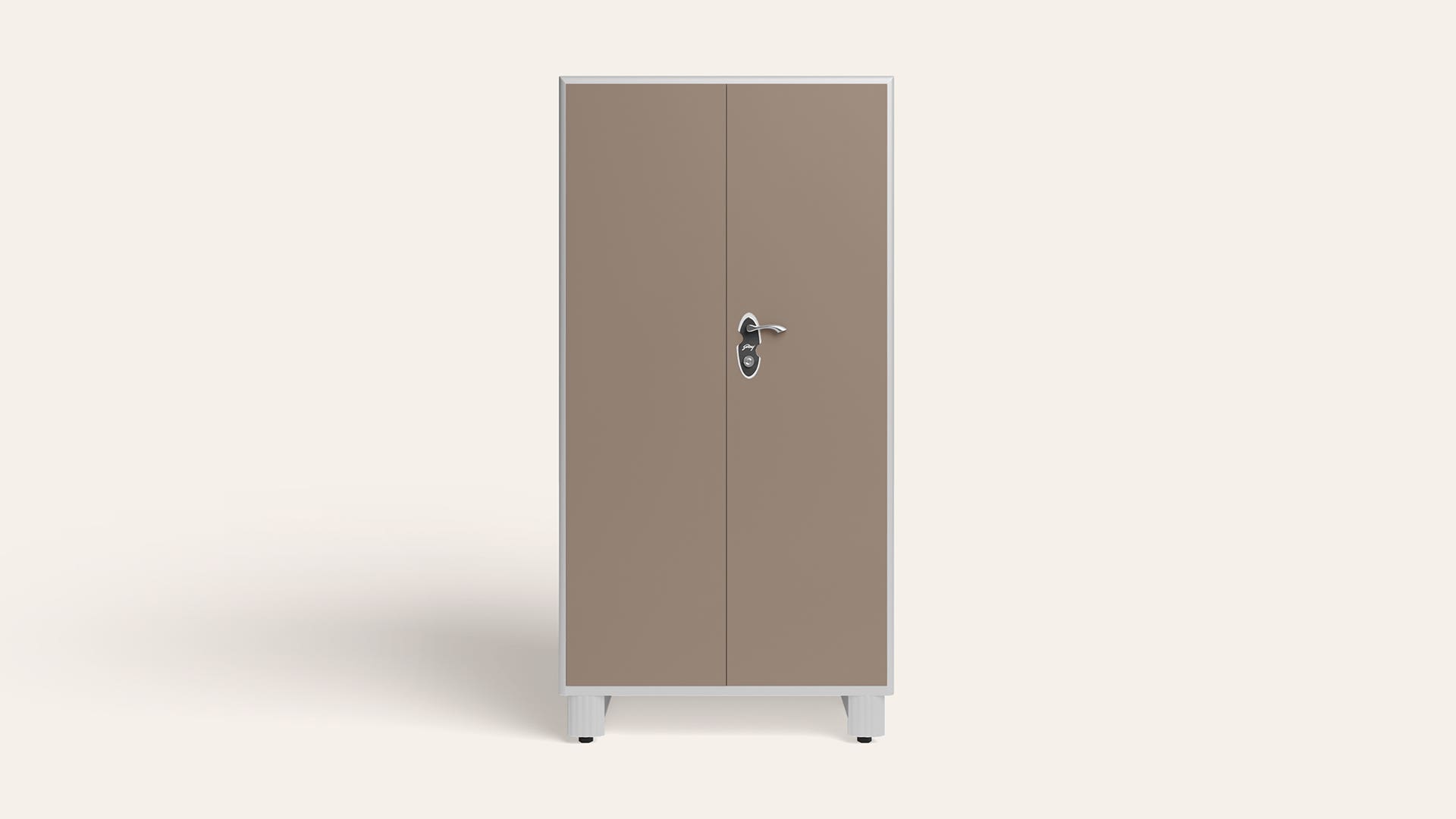 Wardrobe H1 2-Door Steel Almirah/Wardrobe(Portabella Brown)