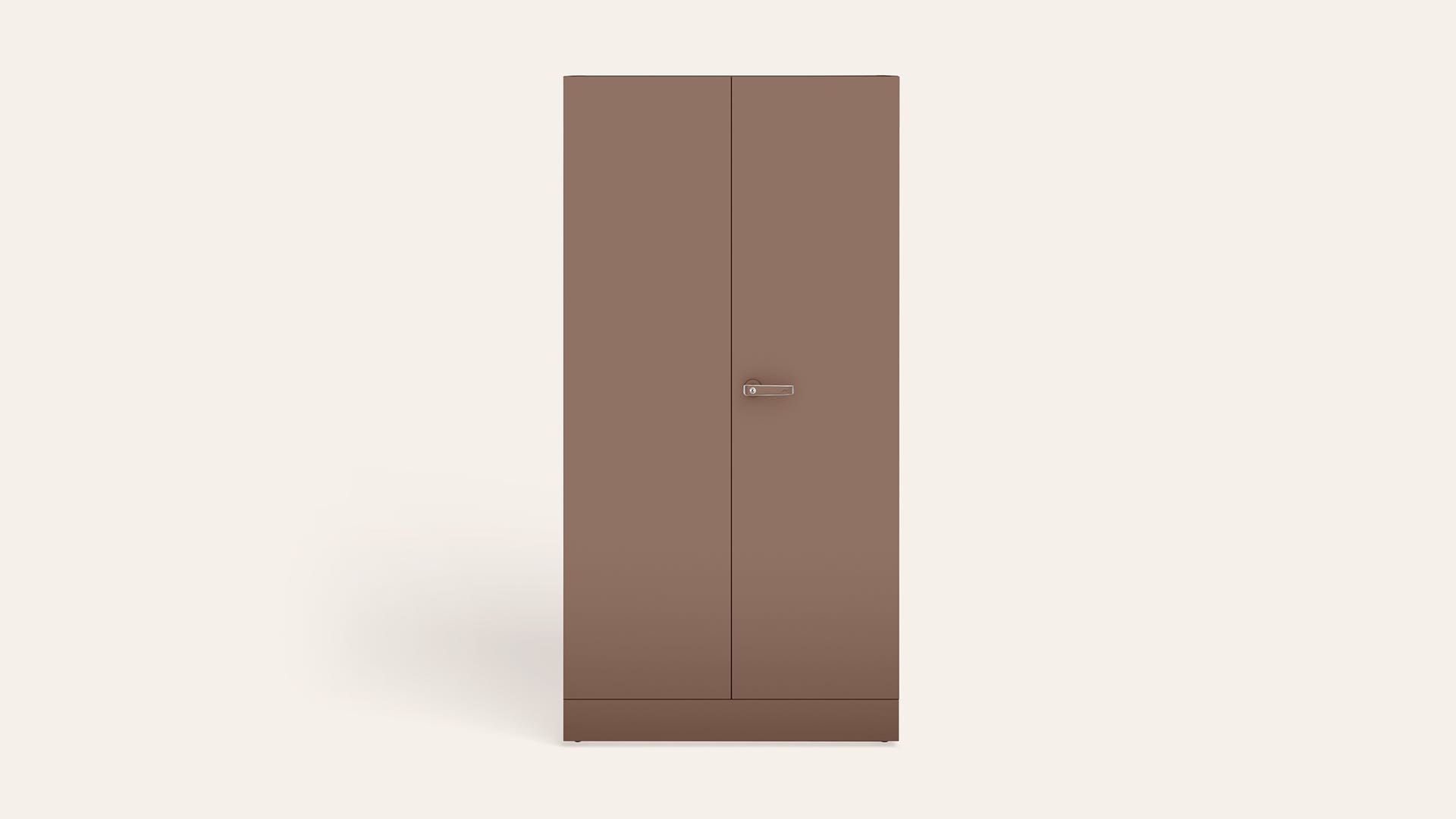 Auraline® Women Basic 2-Door Steel Almirah/Wardrobe(Chocolate Mousse)