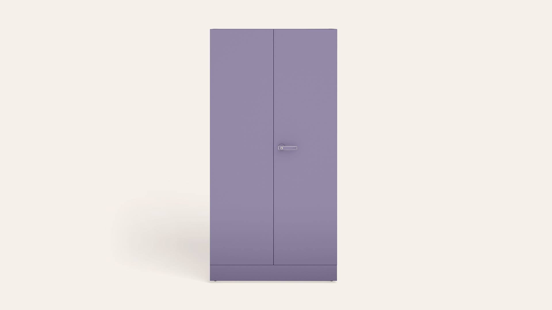 Auraline® Men Basic 2-Door Steel Almirah/Wardrobe(Lavender Gray)
