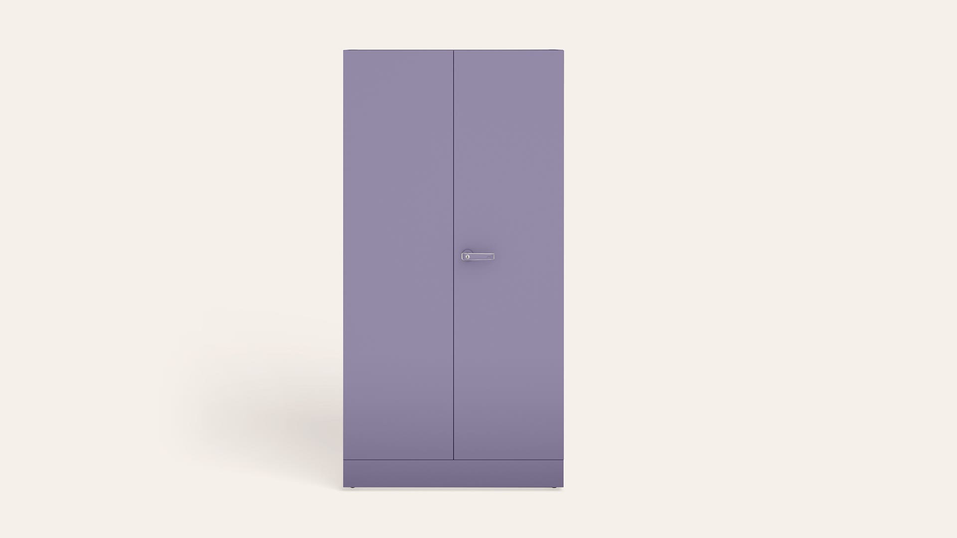 Auraline® Women Basic 2-Door Steel Almirah/Wardrobe(Lavender Gray)