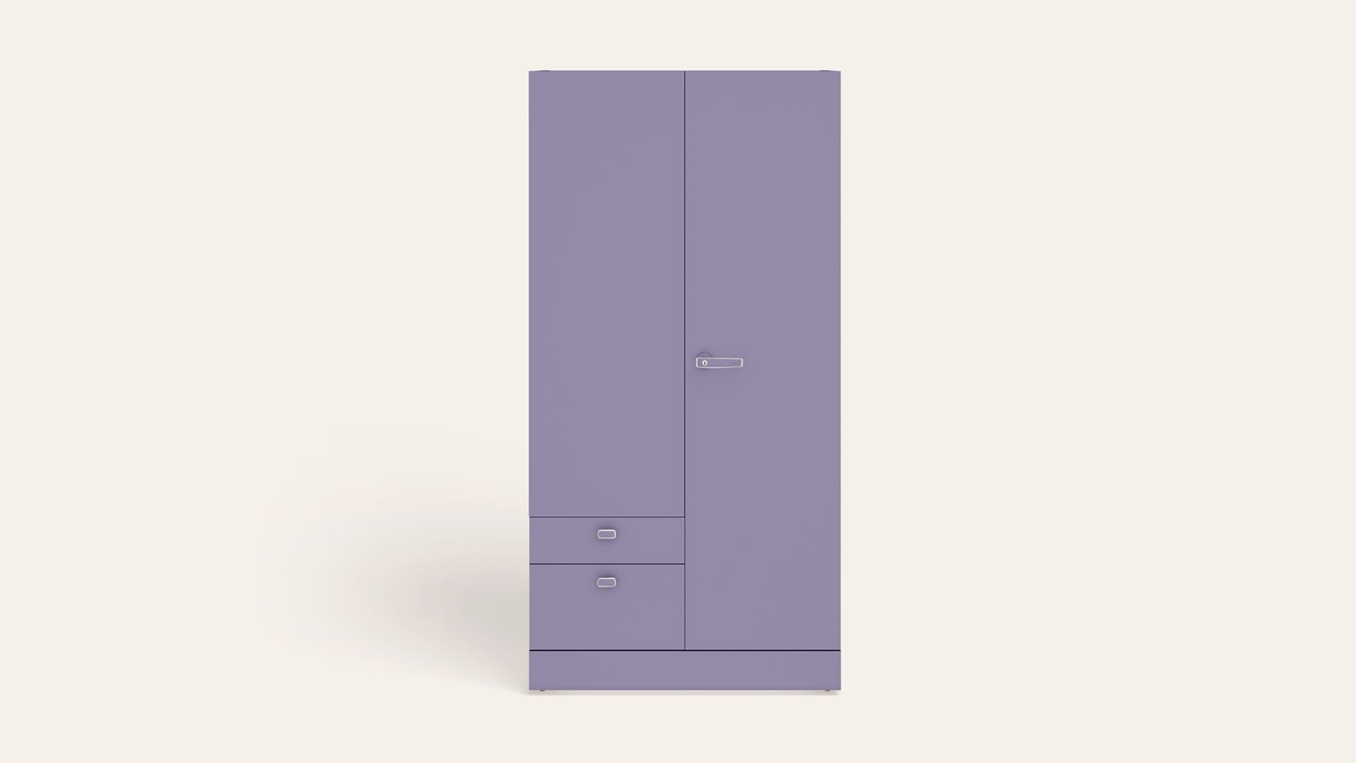 Auraline® Women Premium 2-Door Steel Almirah/Wardrobe(Lavender Gray)