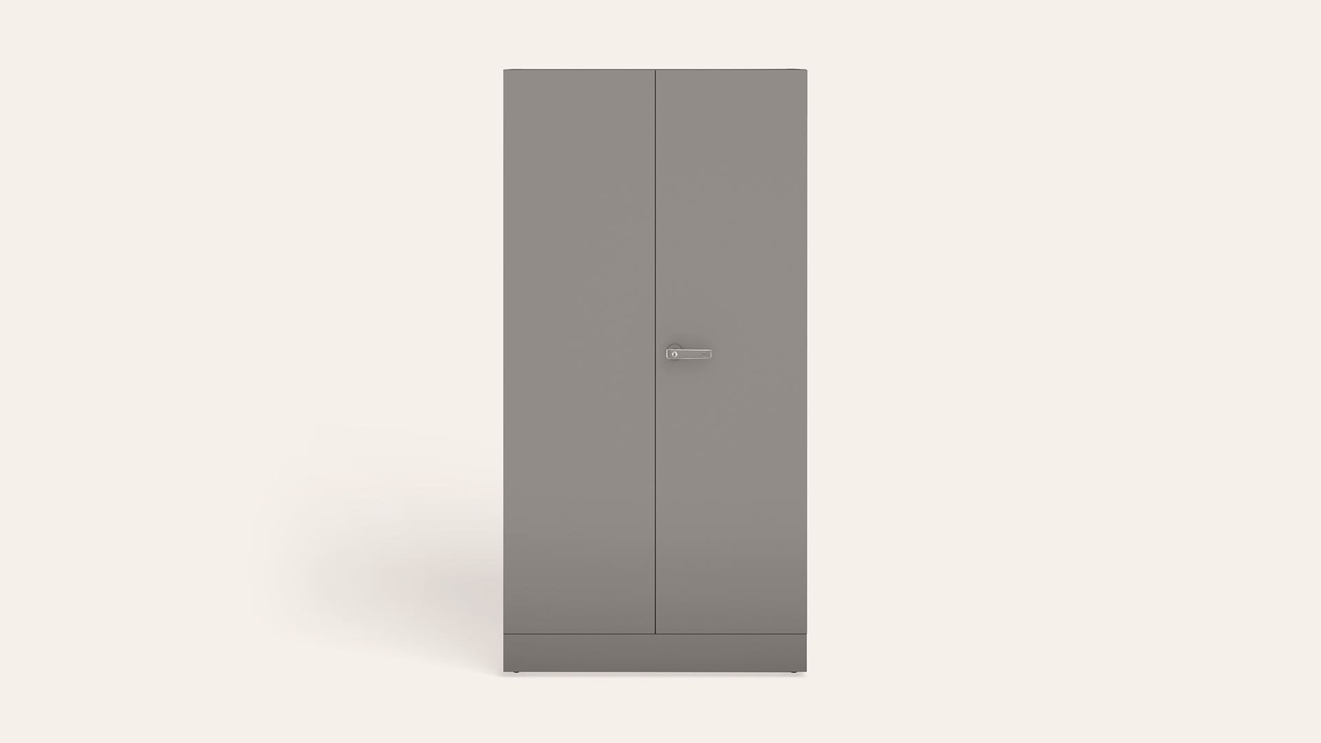 Auraline® Women Basic 2-Door Steel Almirah/Wardrobe(Rocky Grey)